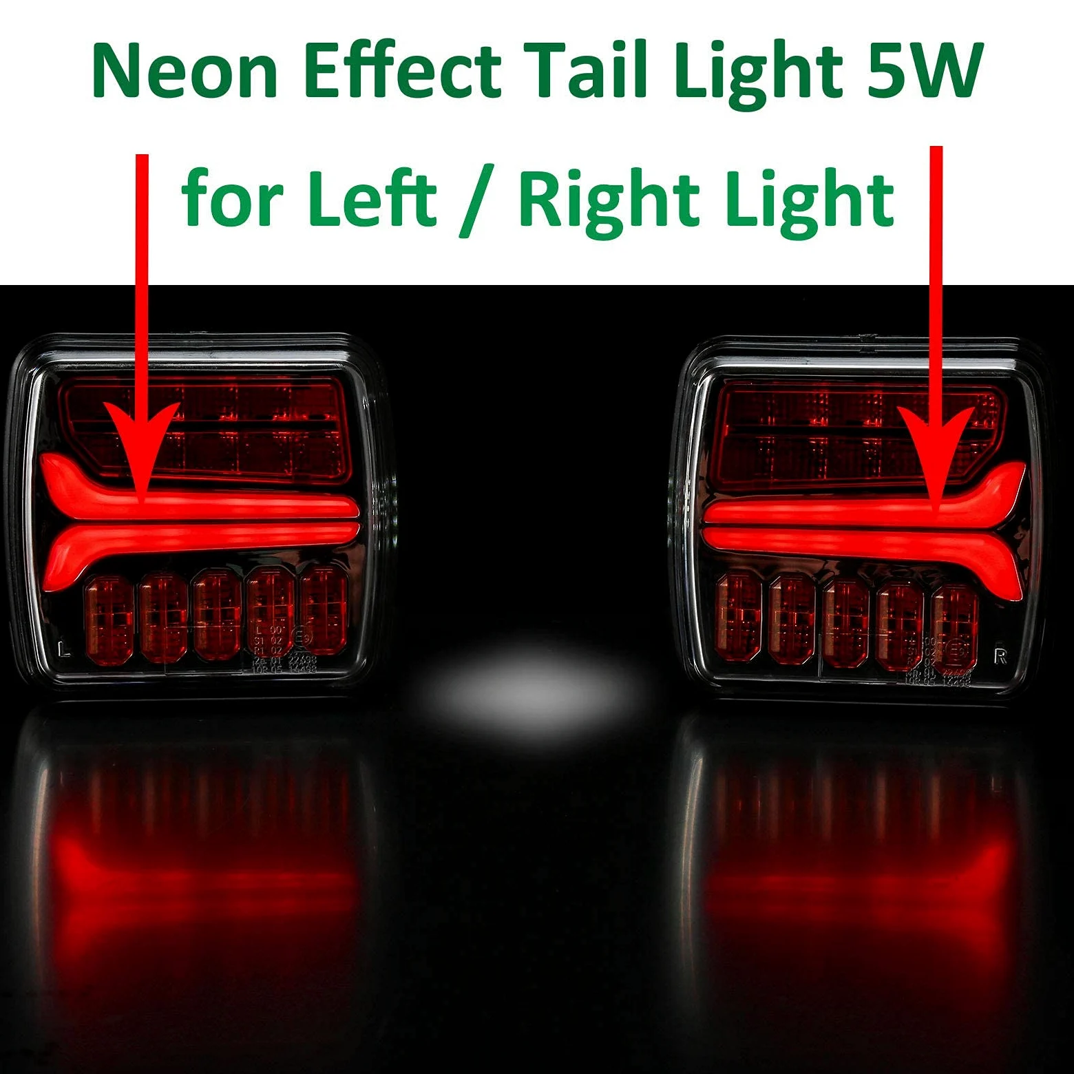 Kit12V Magnético Inalámbrico Luces Traseras Para Remolque Coches Led, 2Pcs Inalámbricas Pilotos Luces Traseras Remolque, Magnéticas Inalámbricas Camión Indicadora Dinámica Impermeable E-mark
