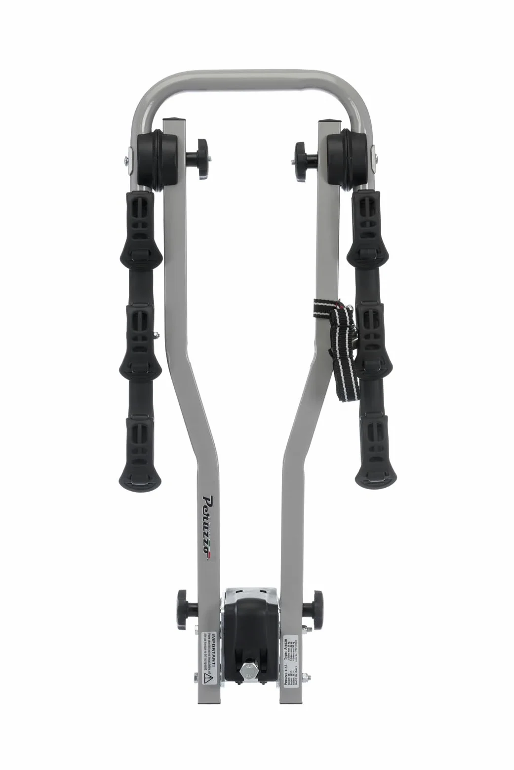 Peruzzo Arezzo - Transportín trasero para 3 bicicletas, color plata y negro