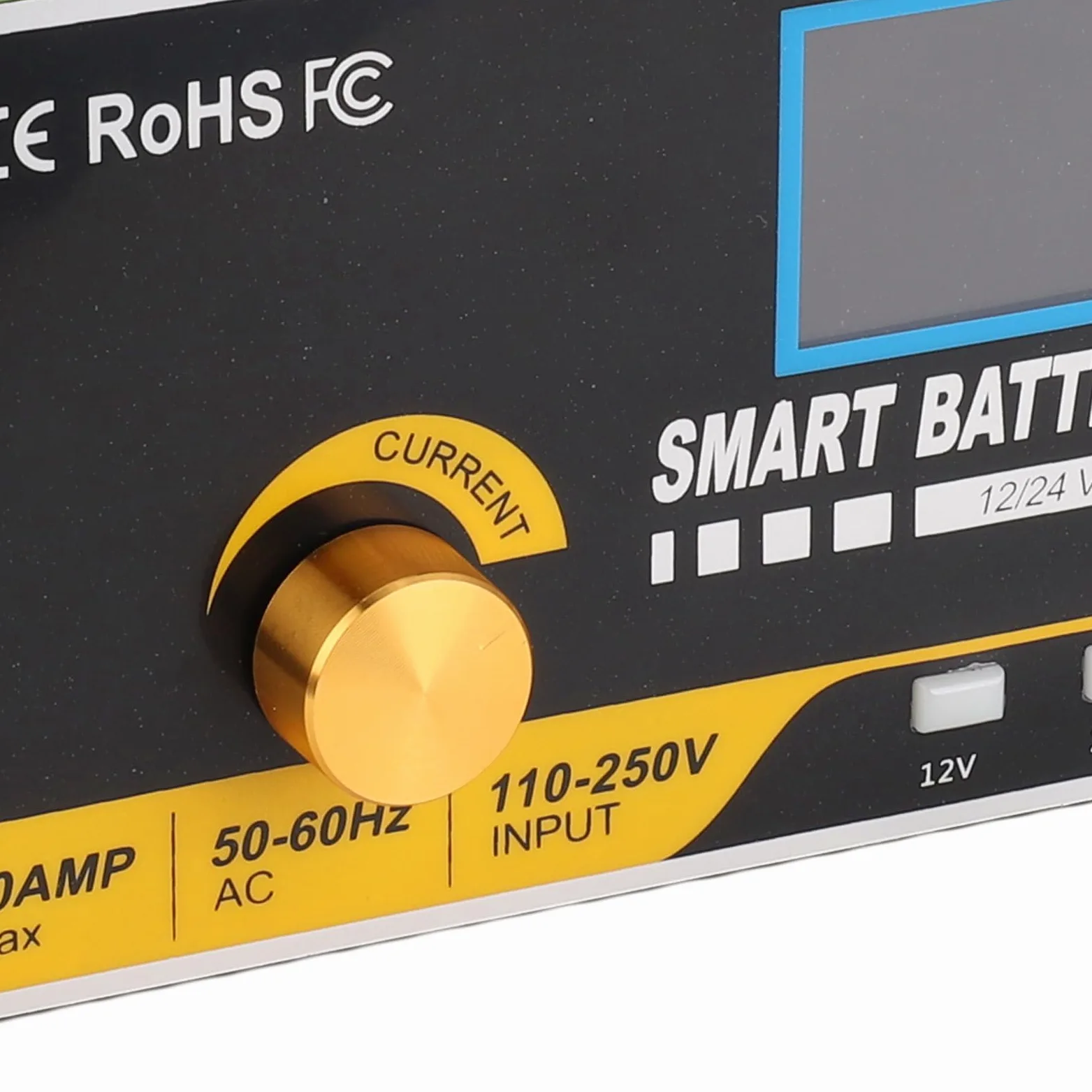 Cargador de Batería Inteligente 12V 50A 24V 30A Mantenedor y Desulfatador Completamente Automático para Baterías Marinas de Automóviles, Barcos, Vehículos Recreativos con Pantalla (Enchufe