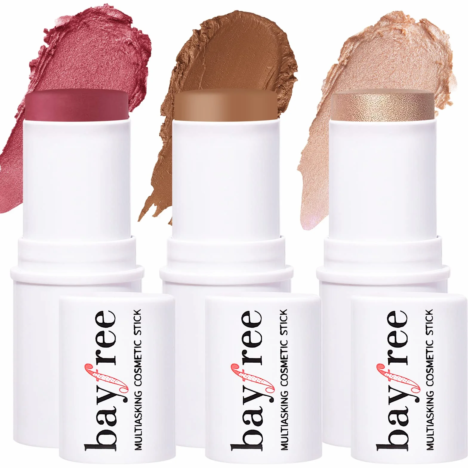 KIMUSE Juego De Barras De Maquillaje, Creamy Stick Blush, Contourstick & Iluminador