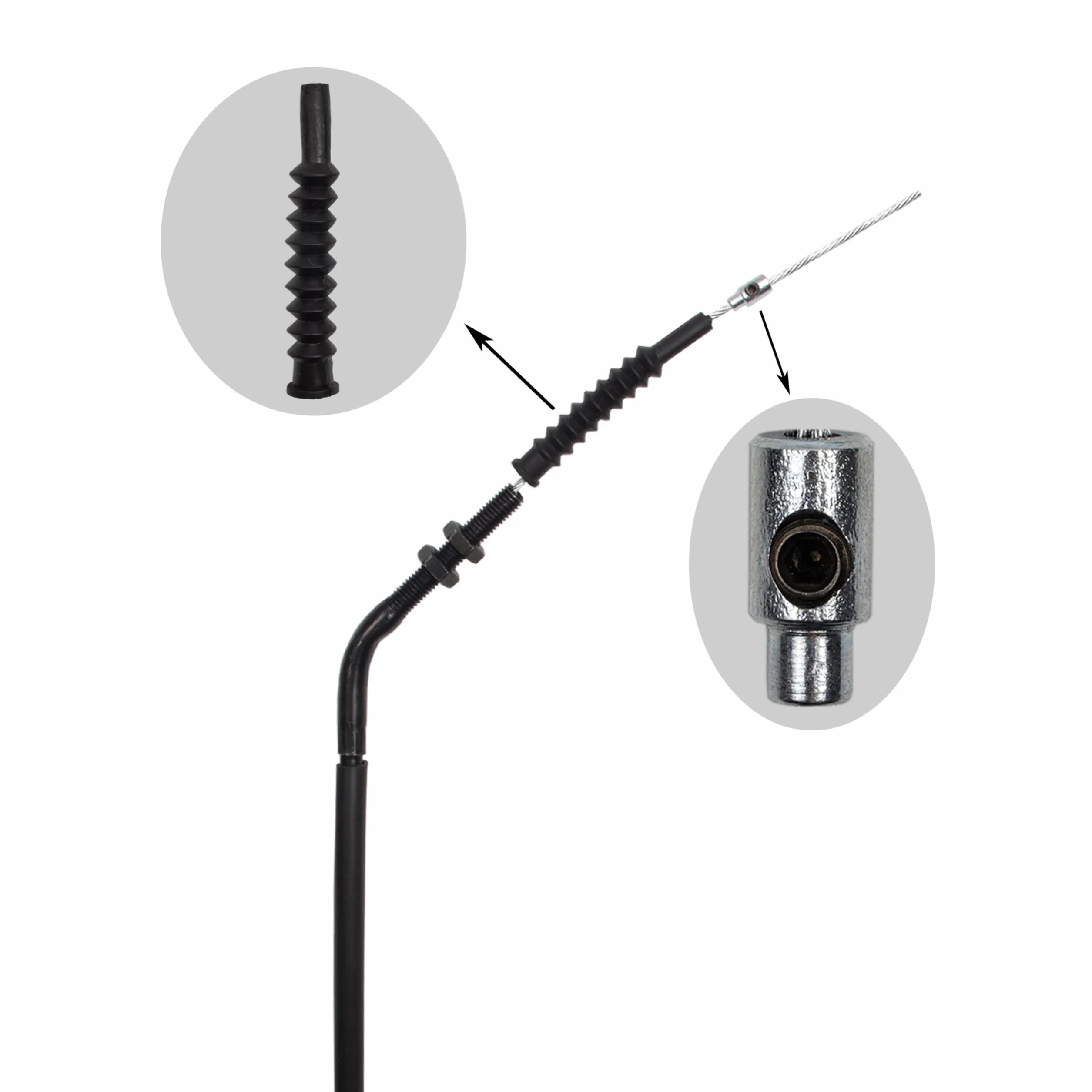 MOTOMASTER Cable de Embrague Universal para Motocicleta ATV UTV, reparación de 110 cm, Compatible con Honda Yamaha BMW Kawasaki Indian Suzuki Ducati Victory Triumph KTM Aprilia GasGas Sherco CF