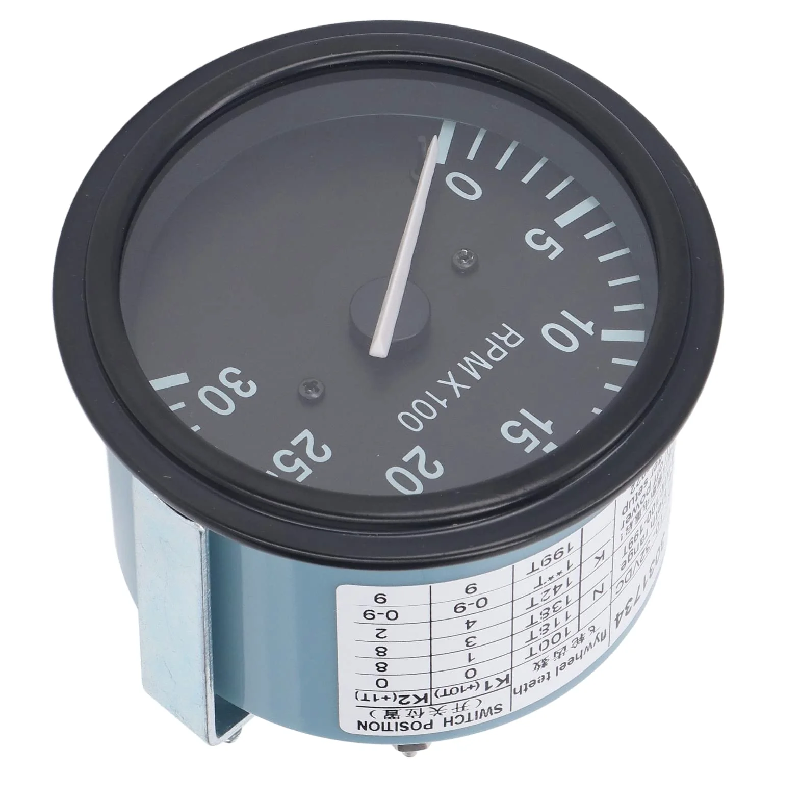 3031734 Medidor de Tacómetro del Motor, Medidor de Tacómetro Azul Universal para Automóvil Luz Negra entre Cambios 0-3000 RPM Indicador de Presión de Aceite para Generador DC10-32V
