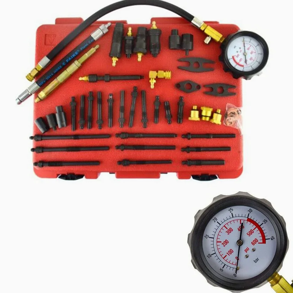 Compresor 600PSI Compresión Motor Compresión Medidor de Presión de Aceite Automóvil Medidor de Presión de Combustible Juego de Compresión para motores de gasolina