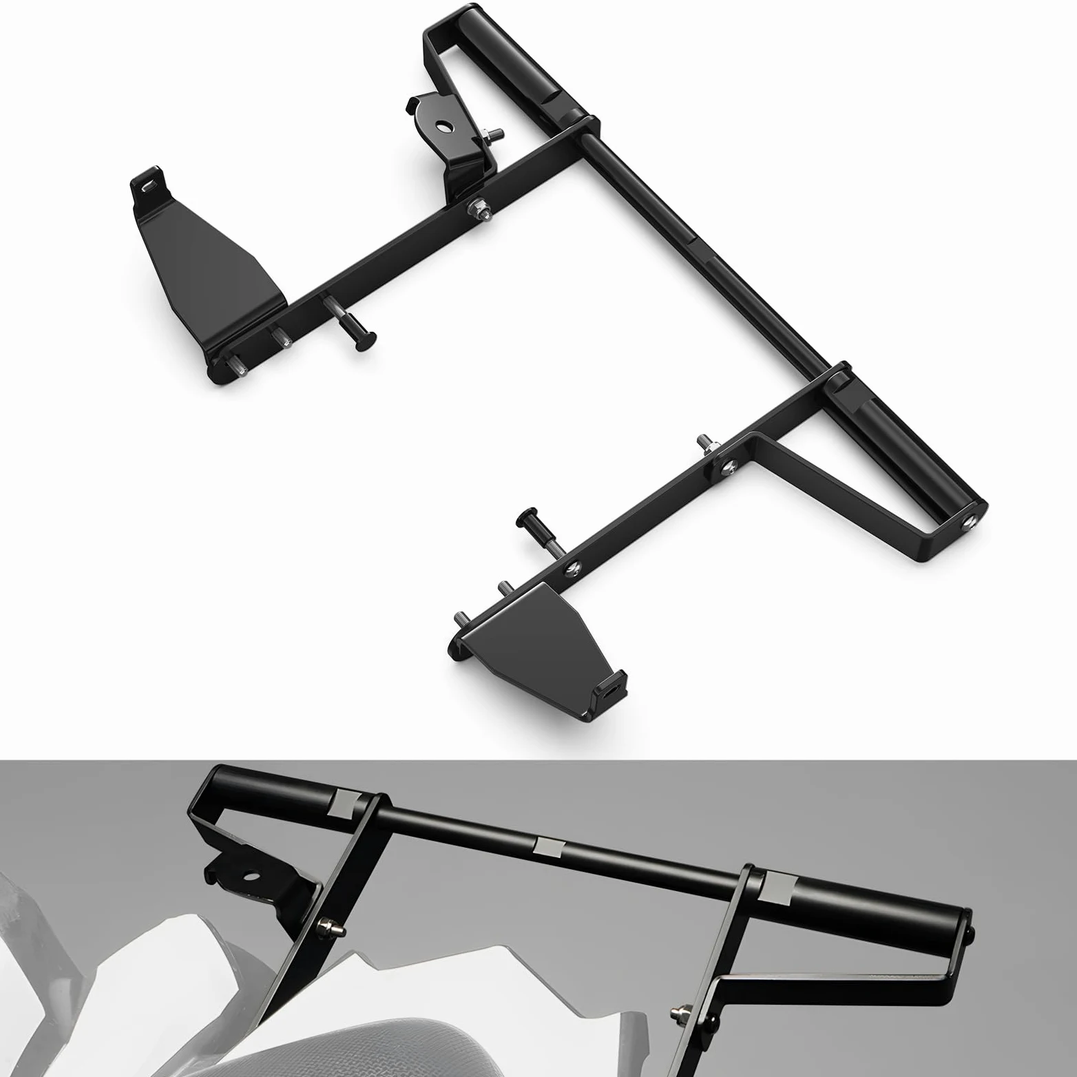 NICECNC Barra de Agarre Trasera Ancha Negra Compatible with Raptor 700 2006-2018
