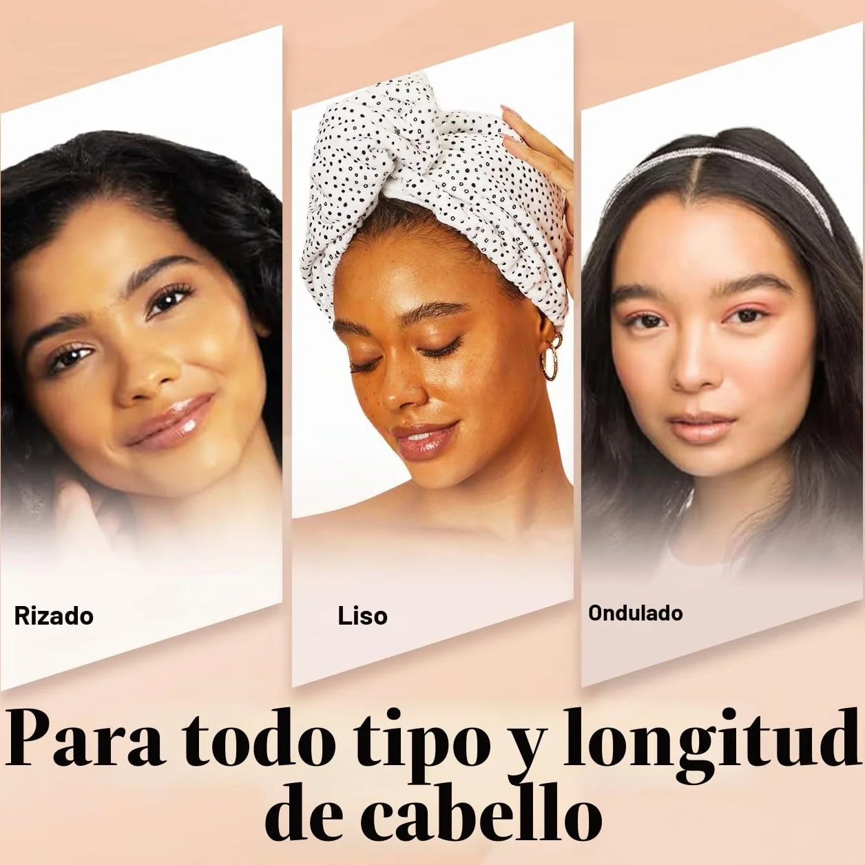Kitsch Toalla de Microfibra para Cabello, Envoltura de Secado Rápido para Cabello Rizado