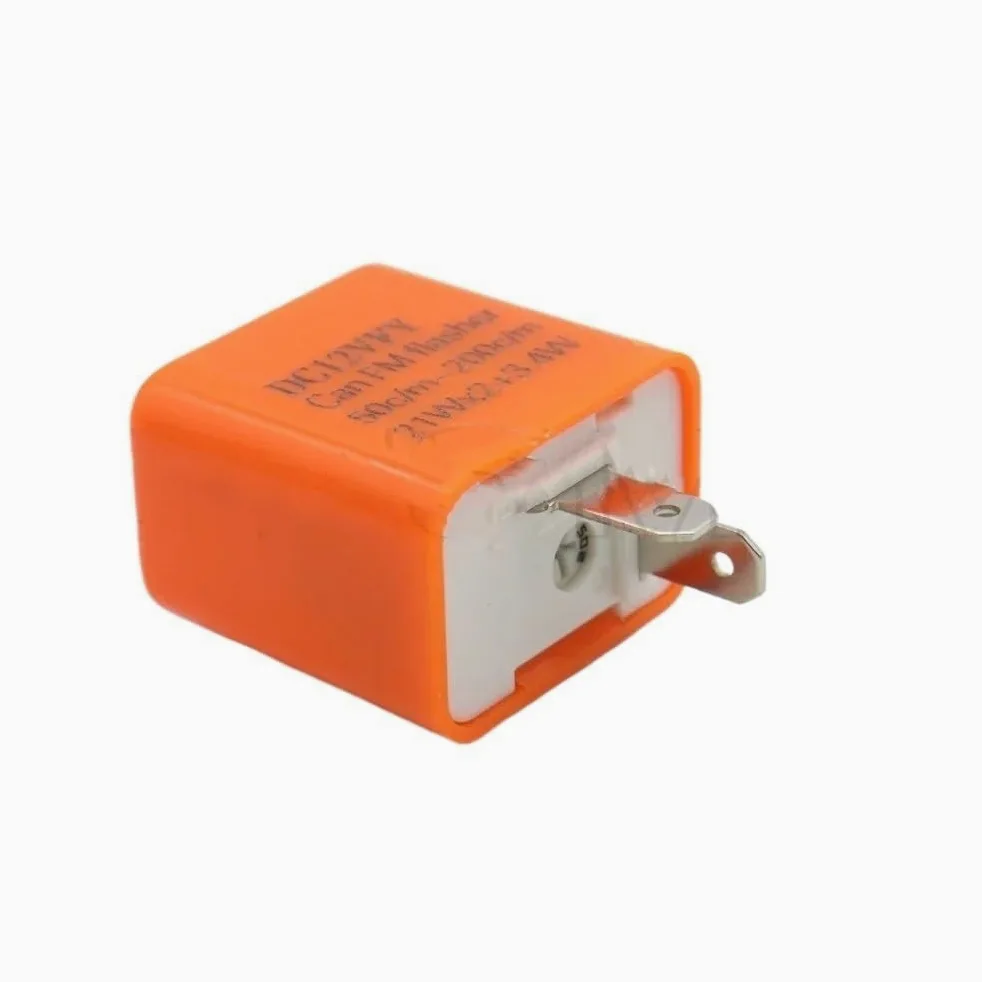 Relé Relé Ajustable De 2 Pines Para Motocicleta Luces De Motocicleta Indicador De Giro Relé 12(Orange 20pcs)