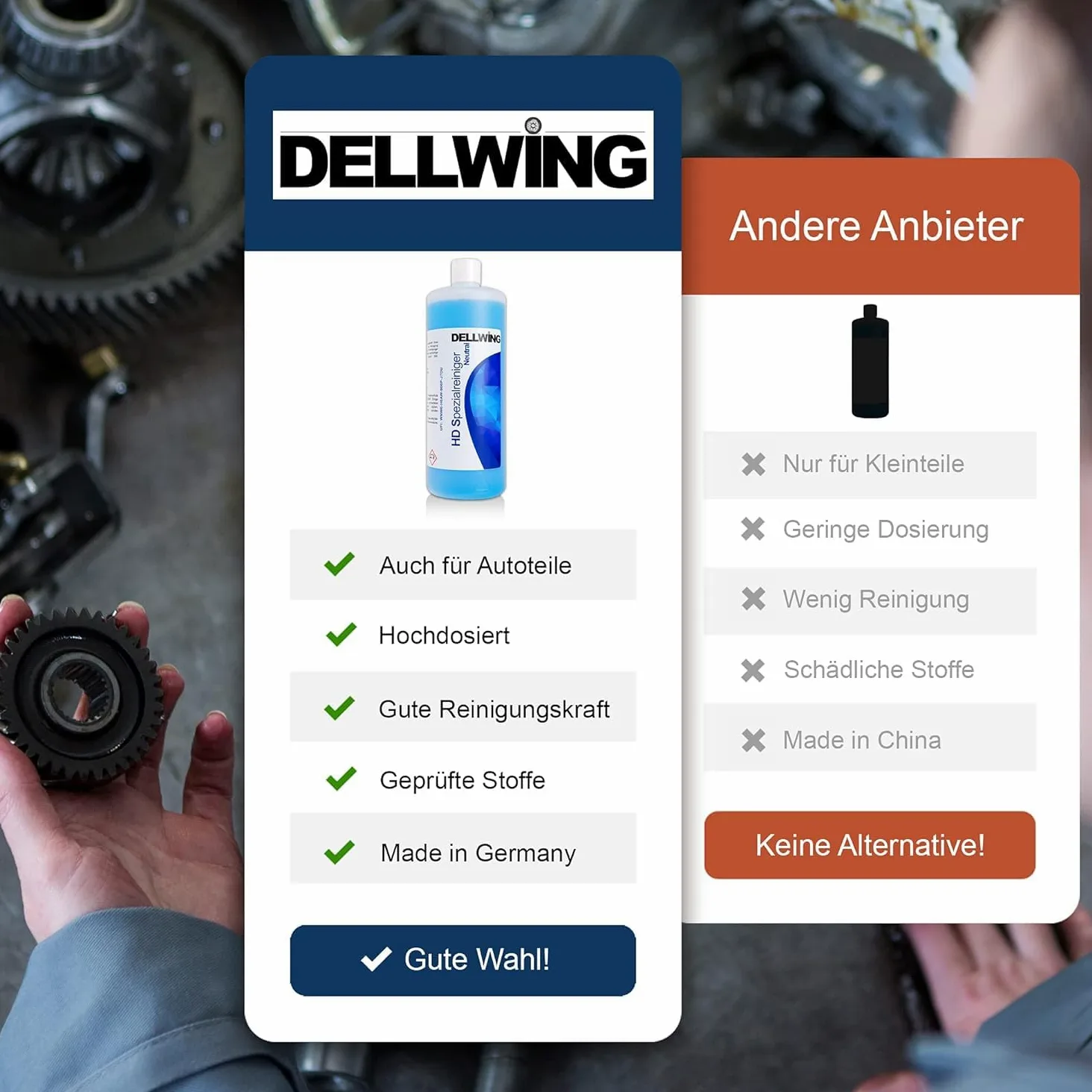 DELLWING HD limpiador especial alcalino 5L - limpiador ultrasónico concentrado premium para limpiar piezas de automóviles como carburadores, culatas de cilindros, inyectores, boquillas de inyecció