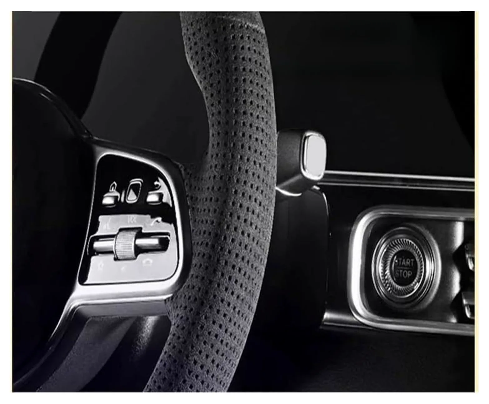 Fundas para Volante para 523 530 523li 525 520li 535 545i E60 Funda para Volante de Coche de Ante Accesorios Interiores para Volante Protector de Volante Marrón Azul Claro
