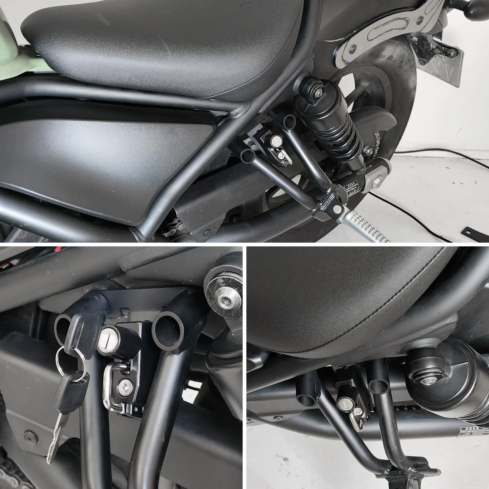 Candado para casco de motocicleta compatible con Honda REBEL CMX250/300/500 2017-2026 Soporte de acero para casco de gancho antirrobo para motocicletas