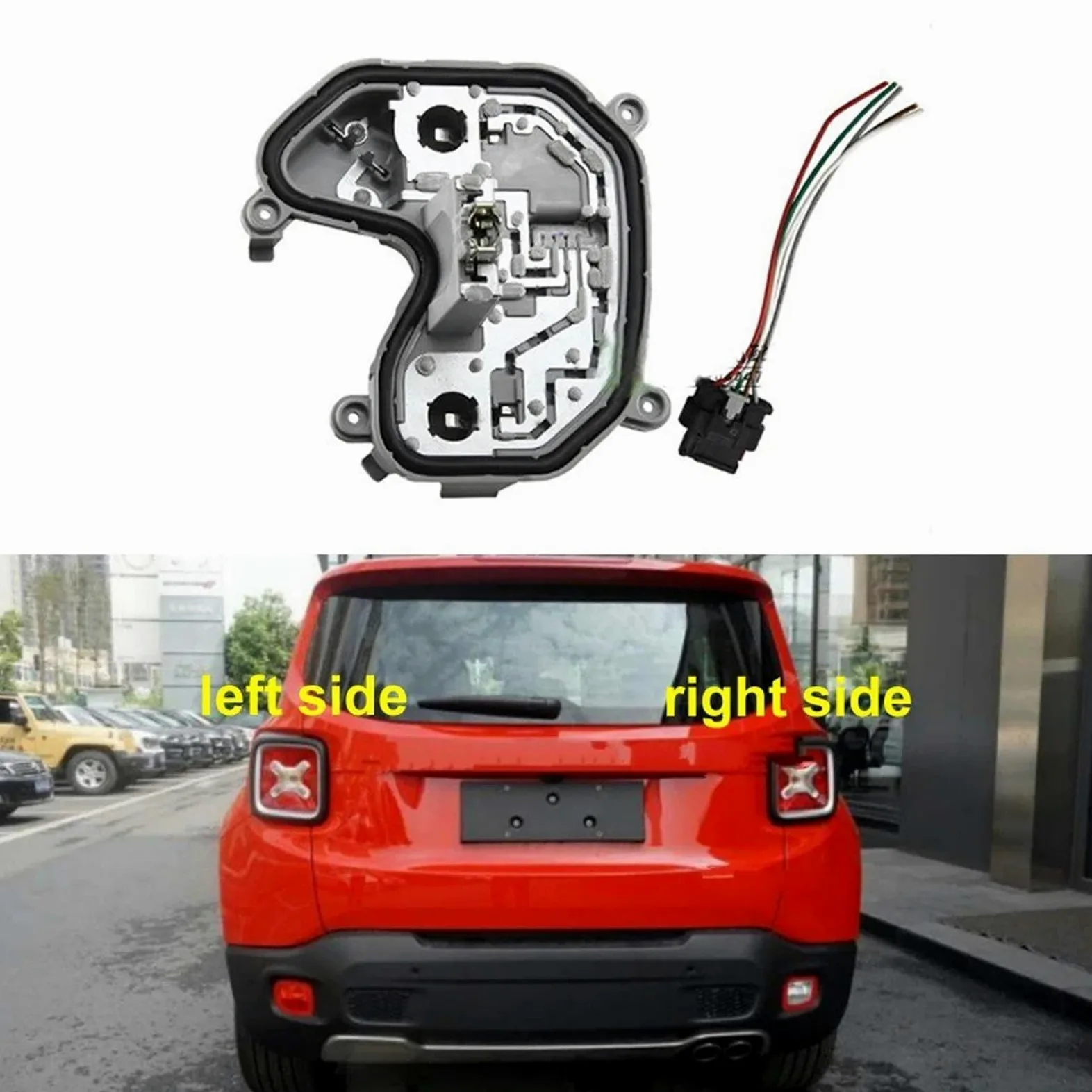 Placa Circuito Luz Trasera Para Jeep Para Renegade Accesorios Para Coche Portalámparas Para Luz Trasera Fijo Placa Circuito Base Para 1 Unidad(1PCS left side)