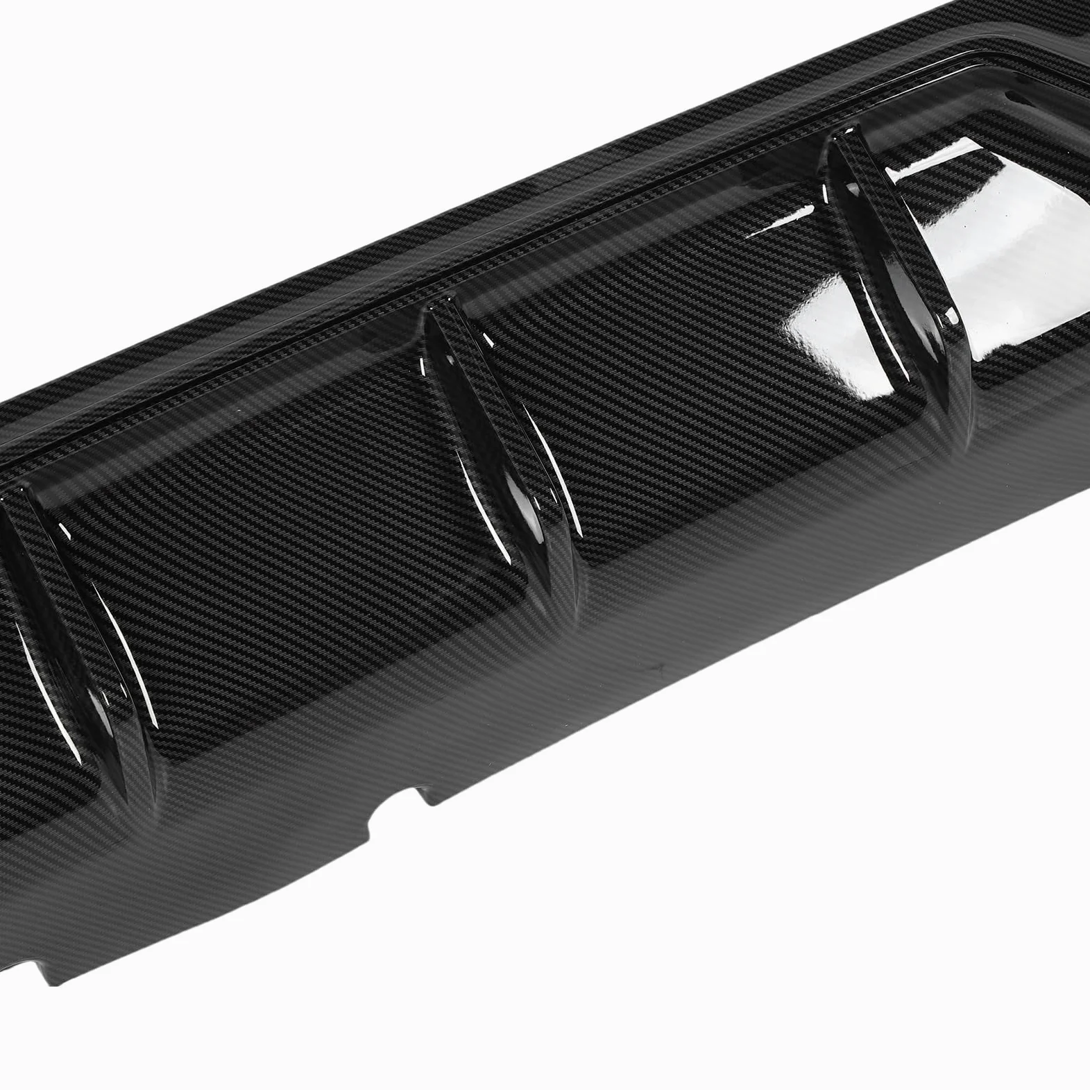 Generic Separador de Labio de Parachoques Trasero para M Competition, Difusor de Parachoques Trasero, Potente Protección Fuerte con Tapa de Gancho de Remolque para Coches (patrón de fibra de carbono)