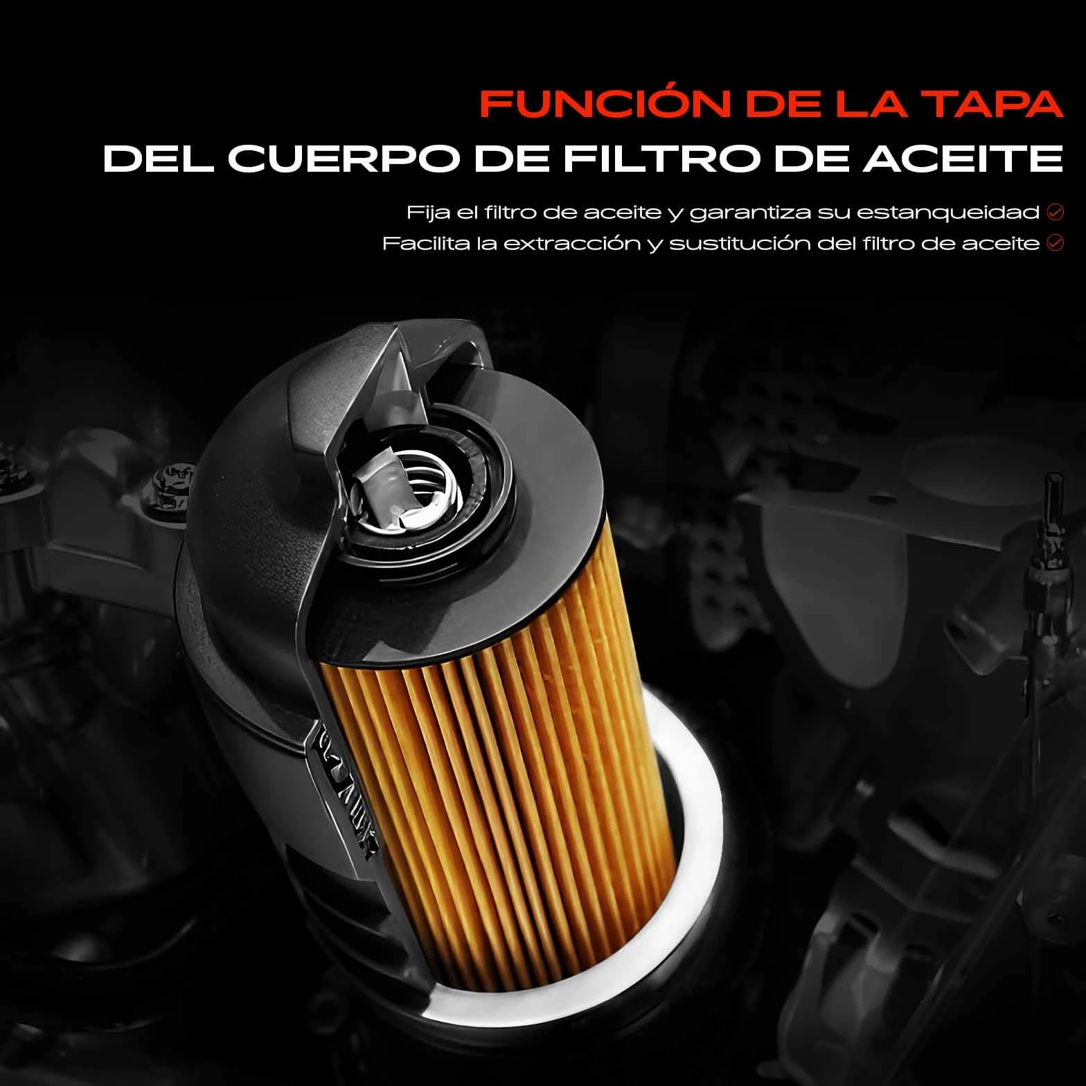 Frankberg Carcasa del filtro de aceite 06D115397J | Compatible con: Golf V 1K1, Altea XL 5P5 5P8, E.O.S 1F7 1F8, León 1P1, A3 8P1, O.c.t.a.v.i.a II 1Z3, P.a.s.s.a.t 3C2