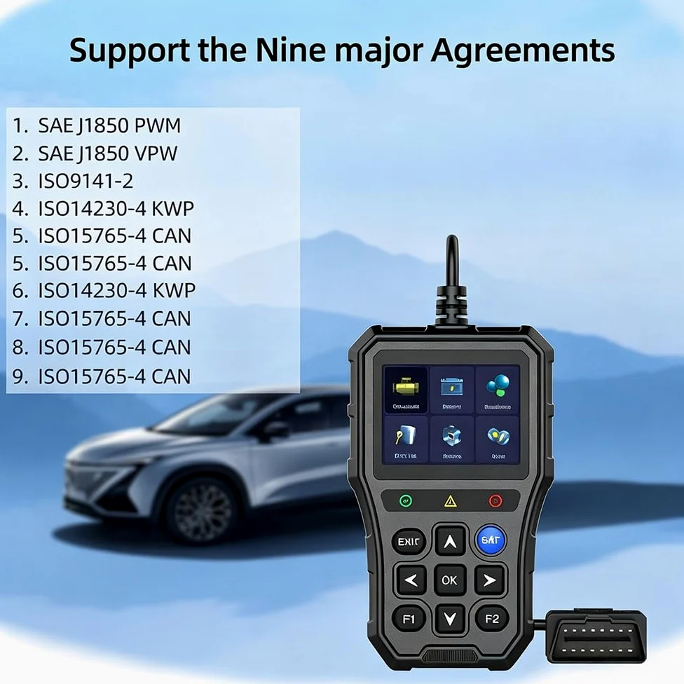 Escáner OBD2 Coche para Lincoln Nautilus 2018-2025 | OBD2 Diagnosis Coche Scanner OBD, Scanner OBD2, Herramienta Diagnóstico, Lector Códigos Avería Motor