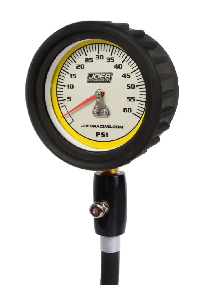 JOES Racing Pro Tire Gauge con válvula de Flujo de Alta Hold