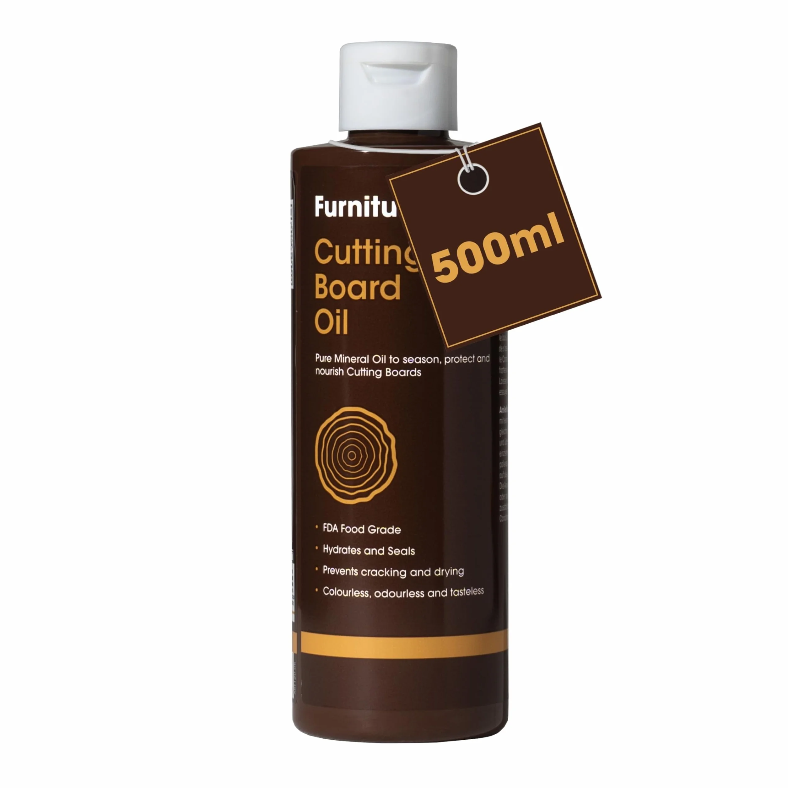 Aceite mineral para tabla de cortar 500 ml protector y restaurador madera