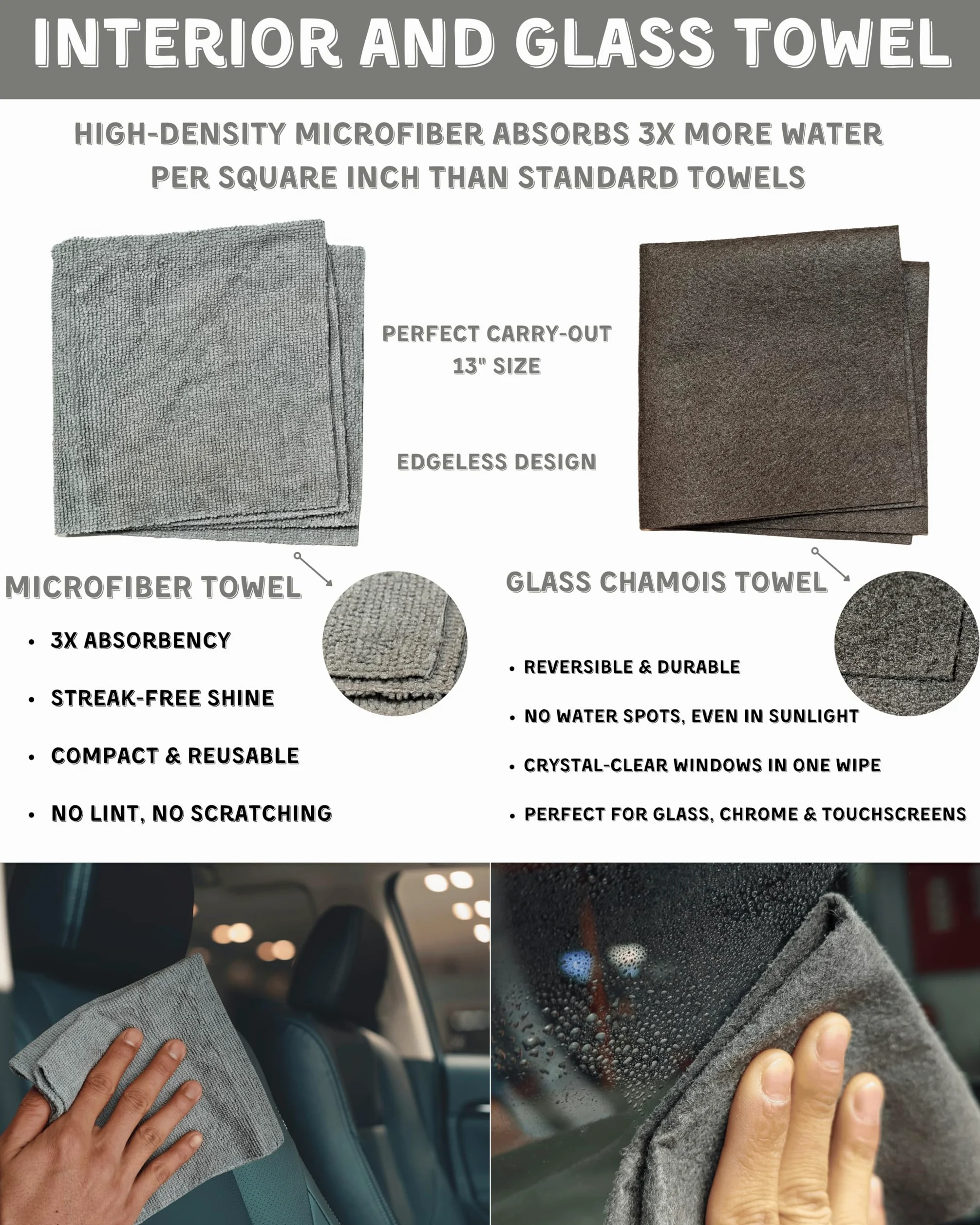 oesee Kit profesional de 18 piezas de limpieza todo en uno para ventanas, salpicadero, rejillas de ventilación, cepillo limpiador de parabrisas, esponja mágica, paño de gamuza, cepillos de detalles y
