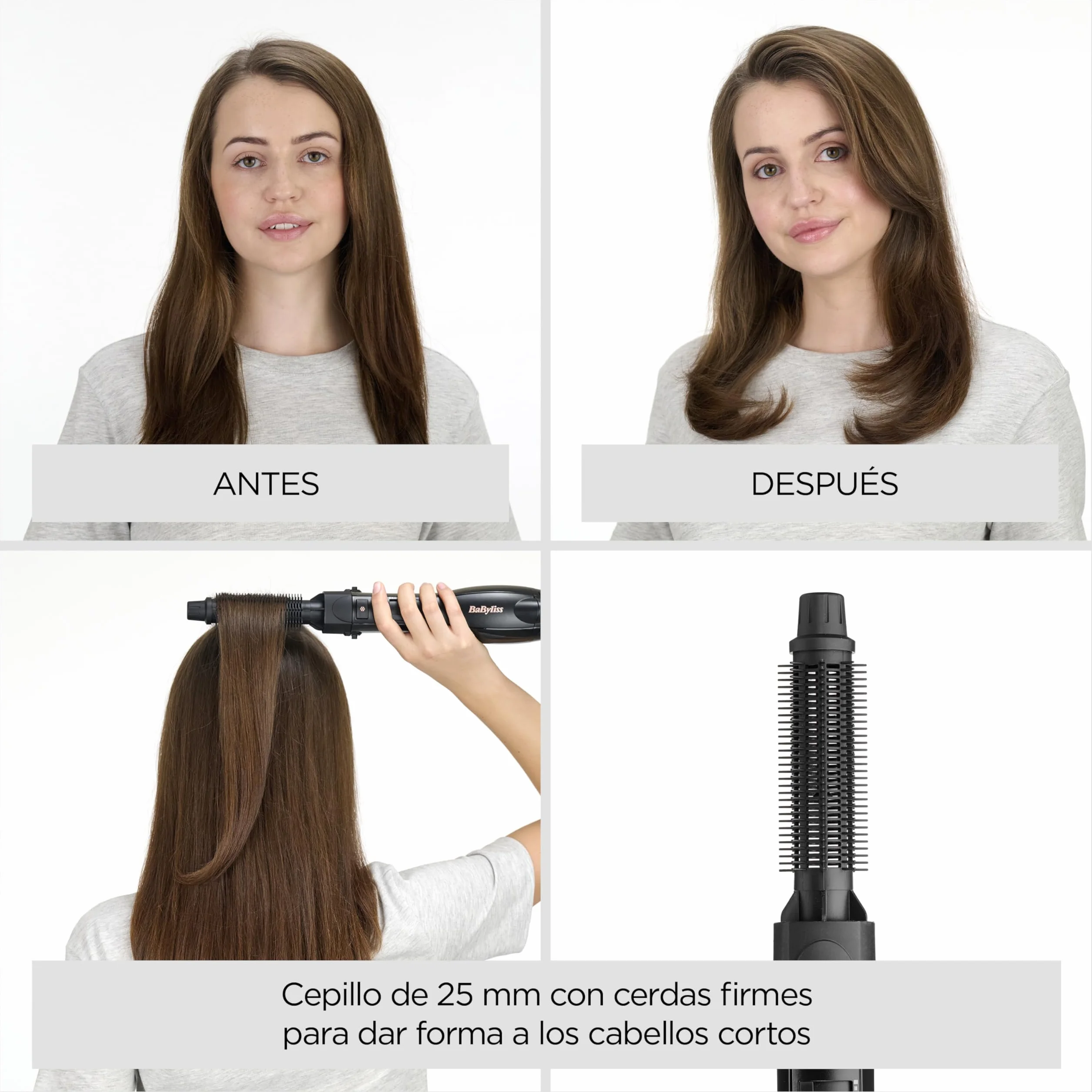 BaByliss Smooth Finish 1200 Cepillo de Aire Caliente 4-en-1 AS122E 1200W