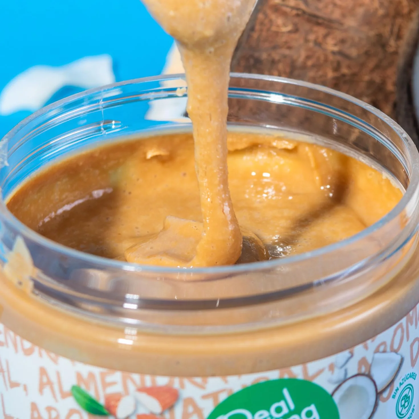 Crema de almendras y coco Realfooding 250 gr nut&me Sin azúcar añadido Baja en carbohidratos Sin lactosa Sin gluten