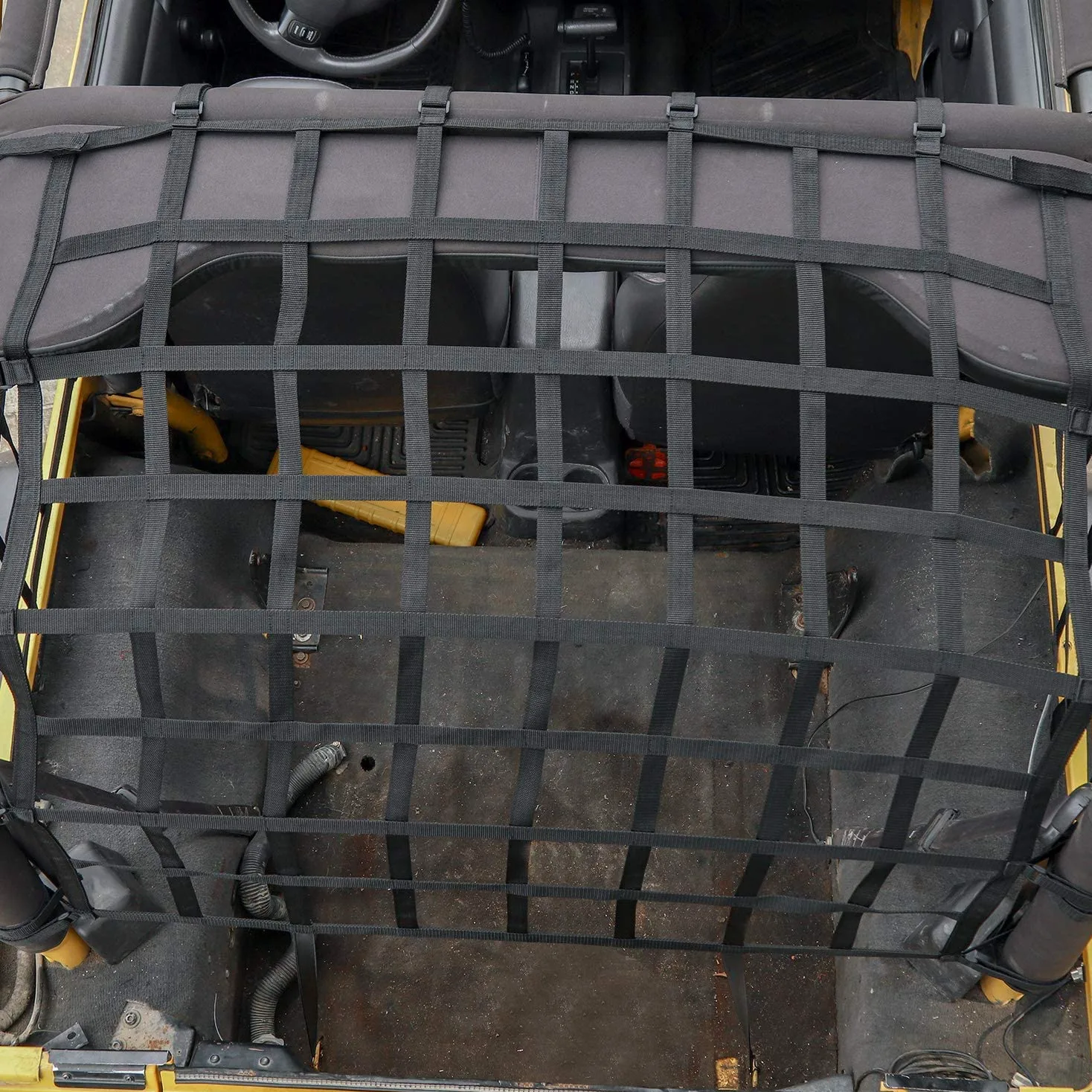 Red de Malla para Techo de Carga, Red de sujeción Protectora para Carga, Red de Maletero para Jeep Wrangler TJ 2 Puertas 1997-2006