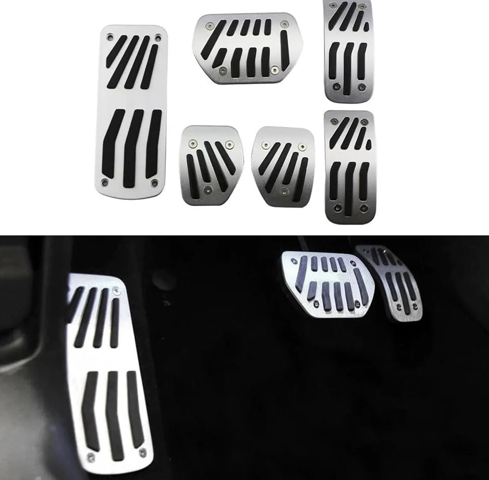 estribos de coche Pedal de freno coche para Peugeot 2008 207 para cc, juego tapas depósito combustible