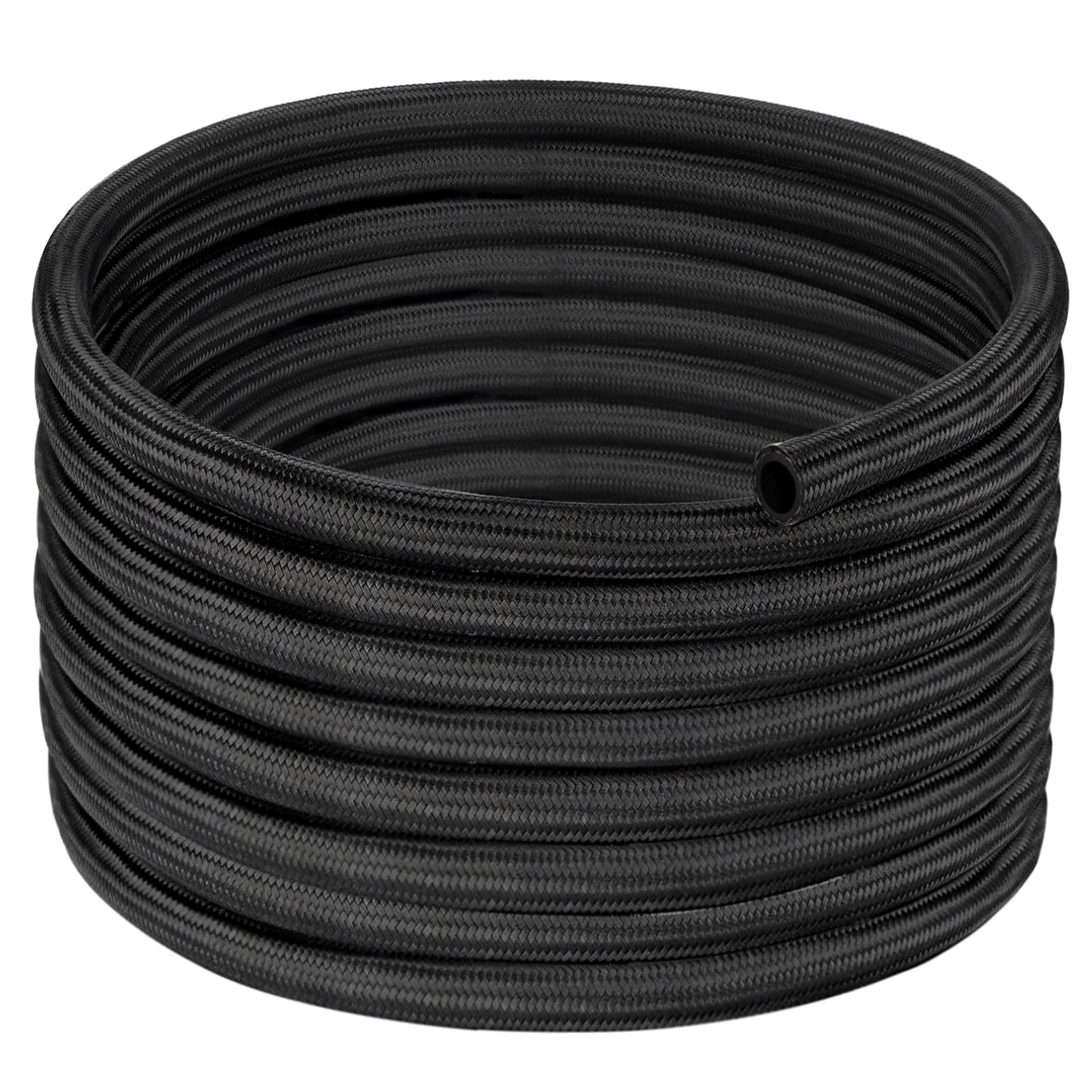 EVIL ENERGY 10AN - Manguera de combustible trenzada AN10 de nailon, CPE de 10 pies, color negro