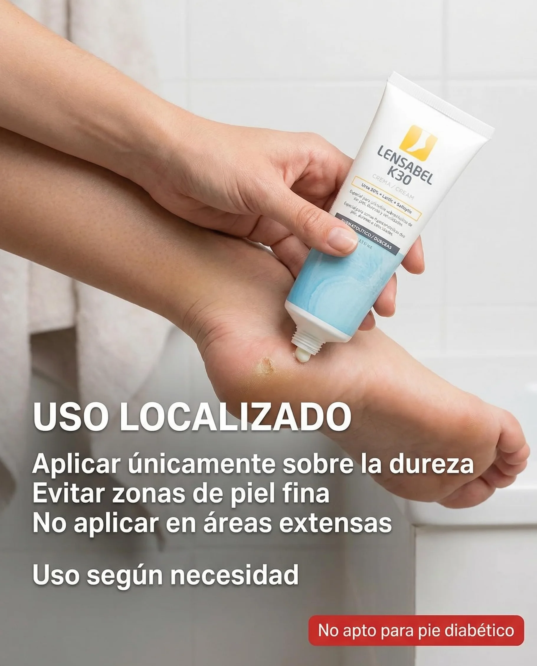 Lensa K30 Crema Pies Urea 30% Ácido Salicílico Ácido Láctico Queratolítica Callos Durezas 75 ml