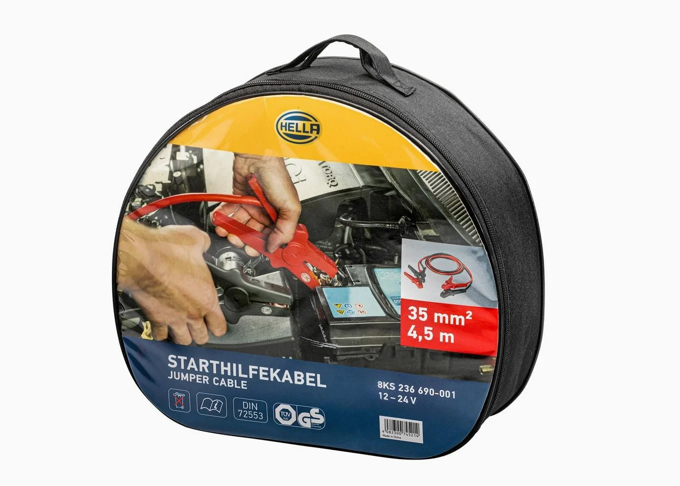 HELLA 8KS 236 690-001 Cable de empalme para arranque - 12/24V - 480A - Cable: 4.5m - sin protección contra sobretensiones