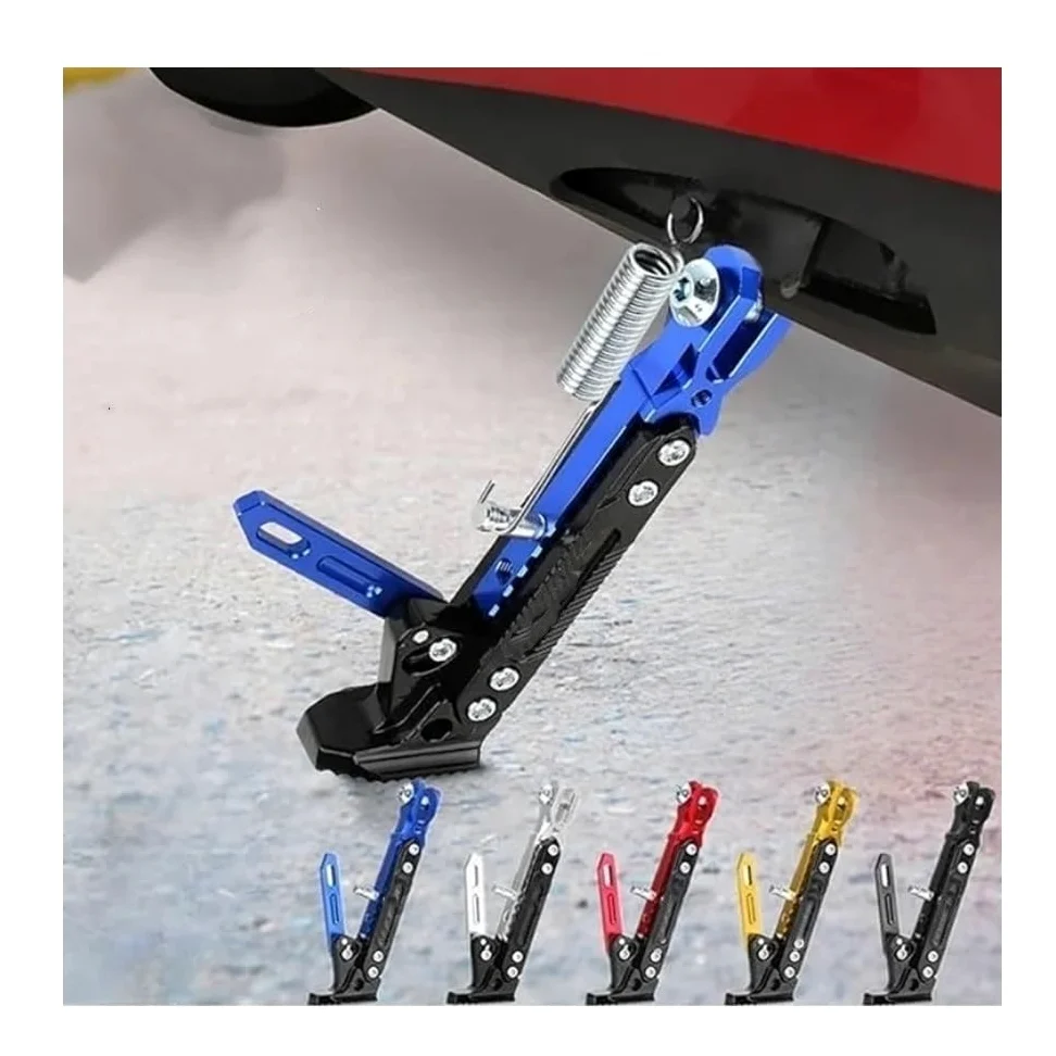 Pata Soporte Apoyo Caballete Lateral Ajustable para Motocicleta Y Bicicleta, Soporte De Apoyo para Accesorios Estacionamiento Universales