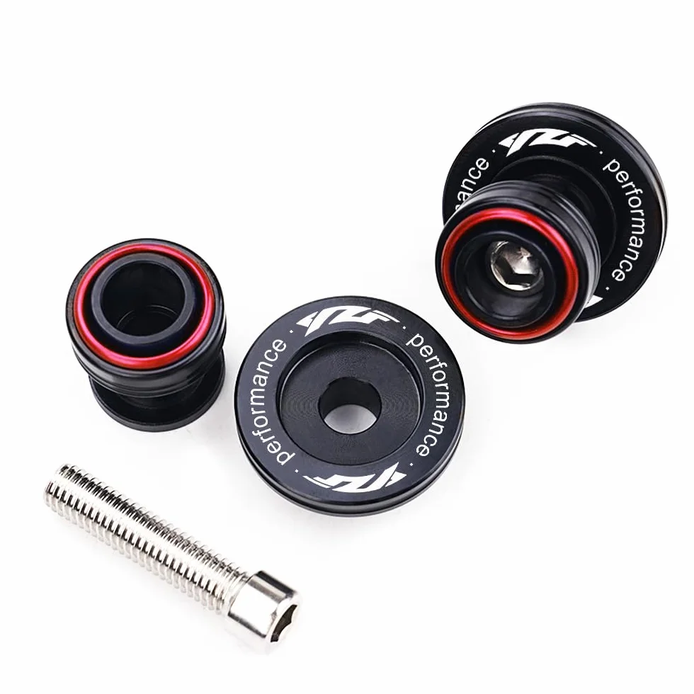 Para Yamaha YZF R1/S/M R3 R6 R7 R9 R25 R125 YZFR1 YZFR3 YZFR6 YZFR7 YZFR9 Accesorio de motocicleta de aluminio 6 mm, sarga, bobinas, deslizadores, soporte, tornillos (Rojo)