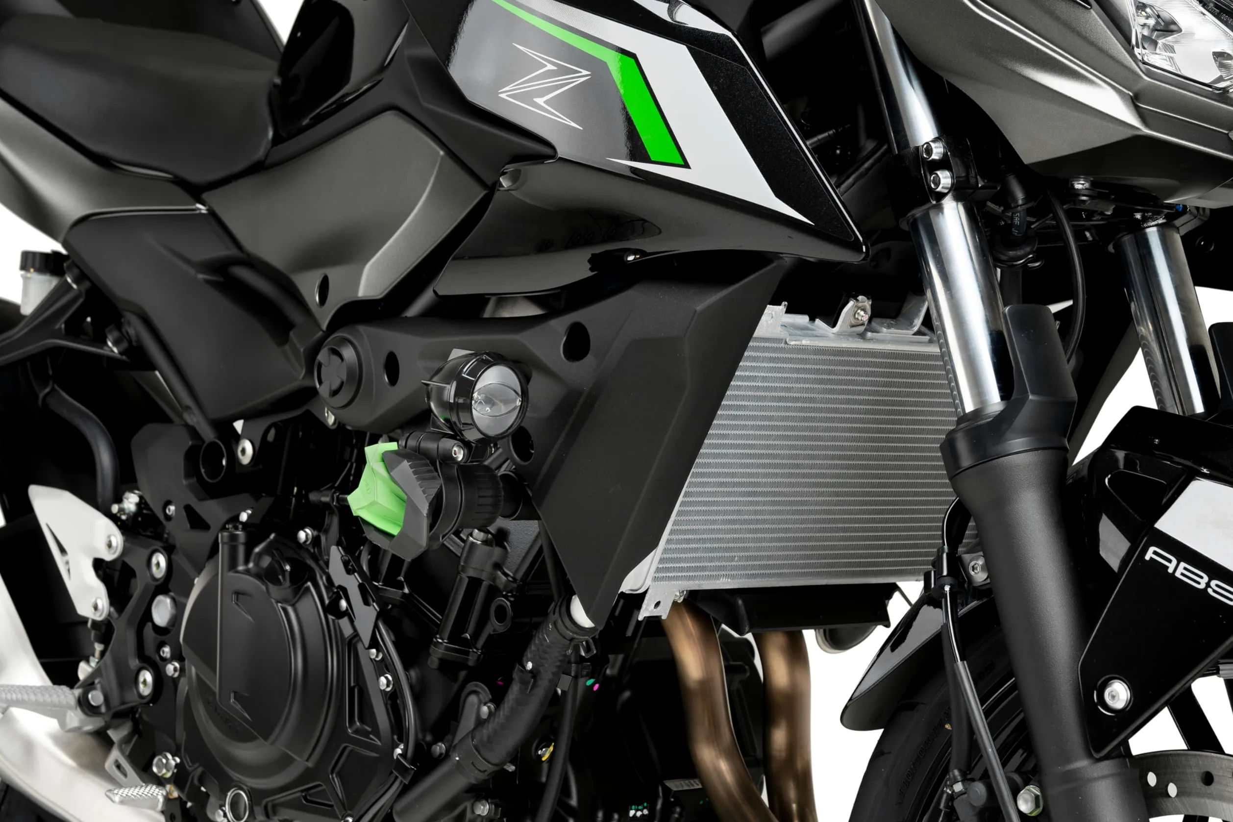 Puig 22011N Protectores de Motor R19 on topes de Nylon y diseño Compacto para protección Integral del chasis y Motor, Negro