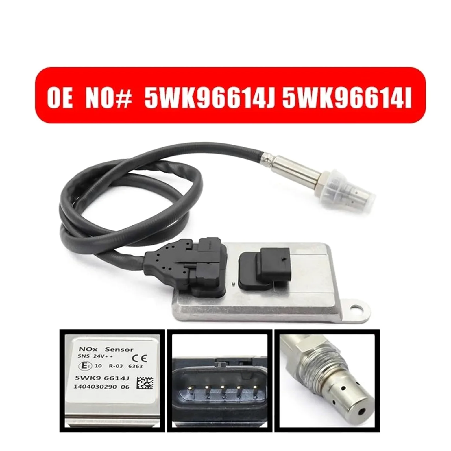 Sonda del Sensor Nox Sensor De Oxígeno Y Nitrógeno 5WK96614J Para IVECO Sensor De NOx Uninox 24V Diseño De Coche 5WK96614H 5WK96614J 5WK96614I Sensor Óxido Nitrógeno