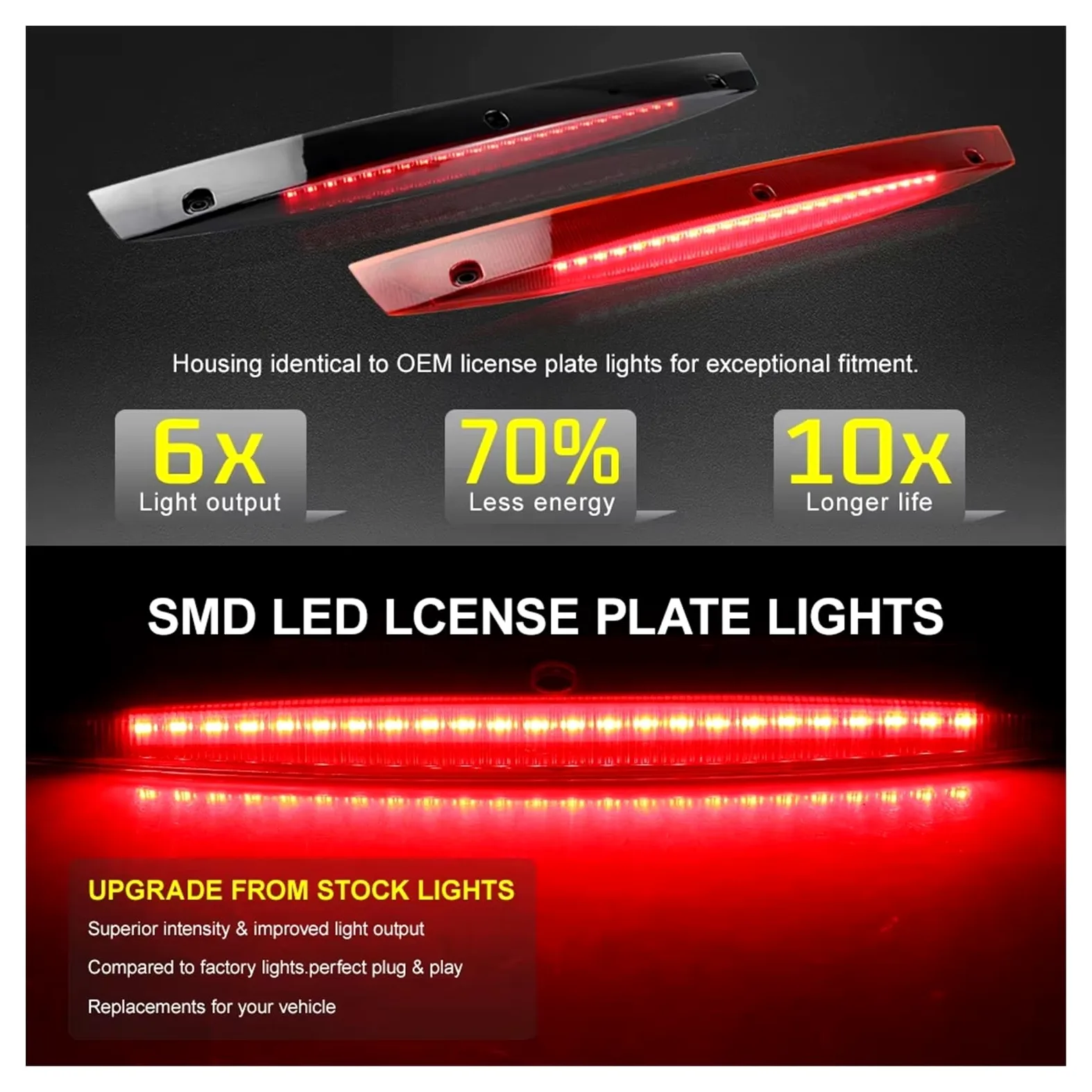 LED lámpara de freno central Para Benz para Vito para Viano W639 LED de montaje alto tercera luz de freno lámpara de señal trasera CANbus A6398200056