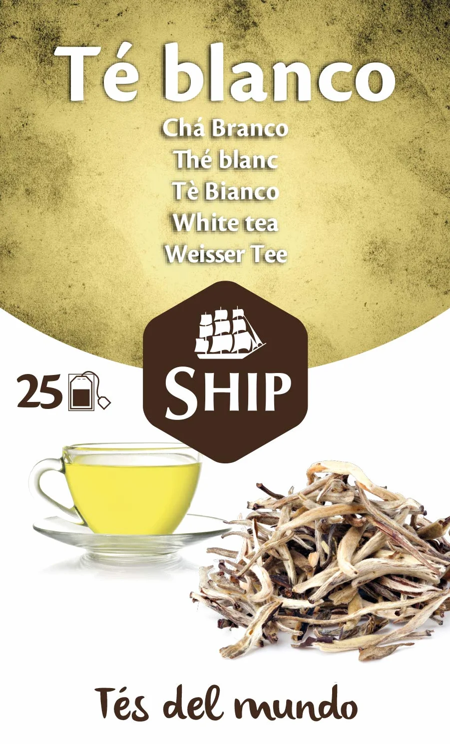 Té Blanco en Caja de 25 Unidades - Propiedades Antioxidantes Naturales - Aporta Vitaminas y Minerales