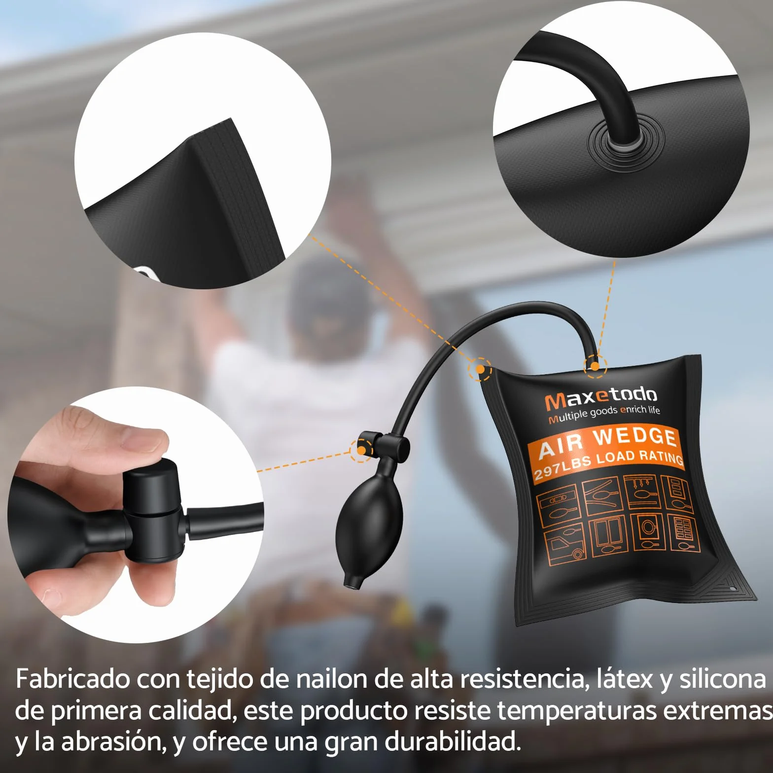 Almohadilla Inflable de elevación para Levantar Muebles Pesados de hasta 440 Libras