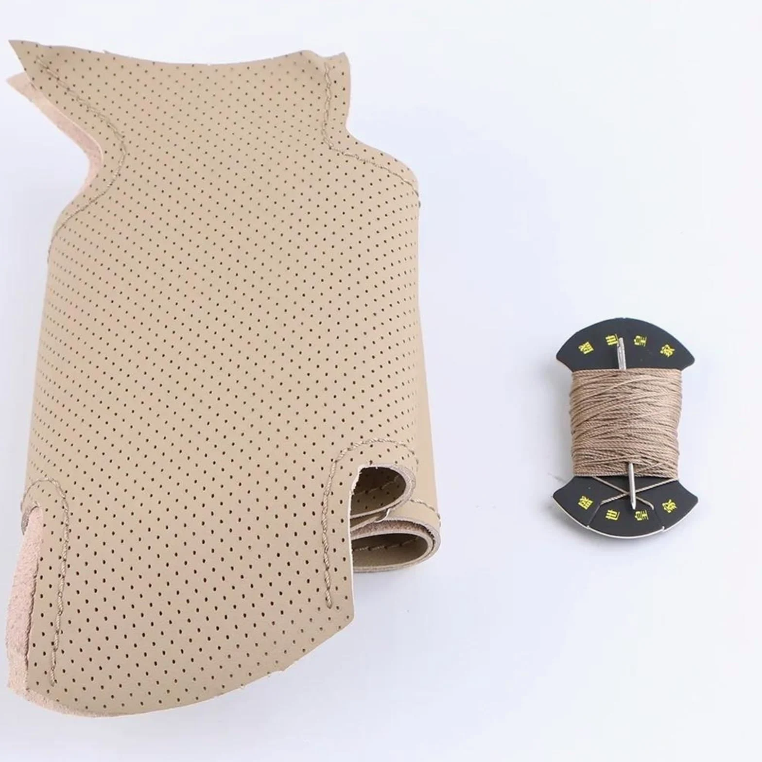 Tapa del Cubo del Volante Funda de Volante de Cuero de Microfibra Antideslizante Personalizada para City Jazz HRV HR-V para Vezel (Beiae2)