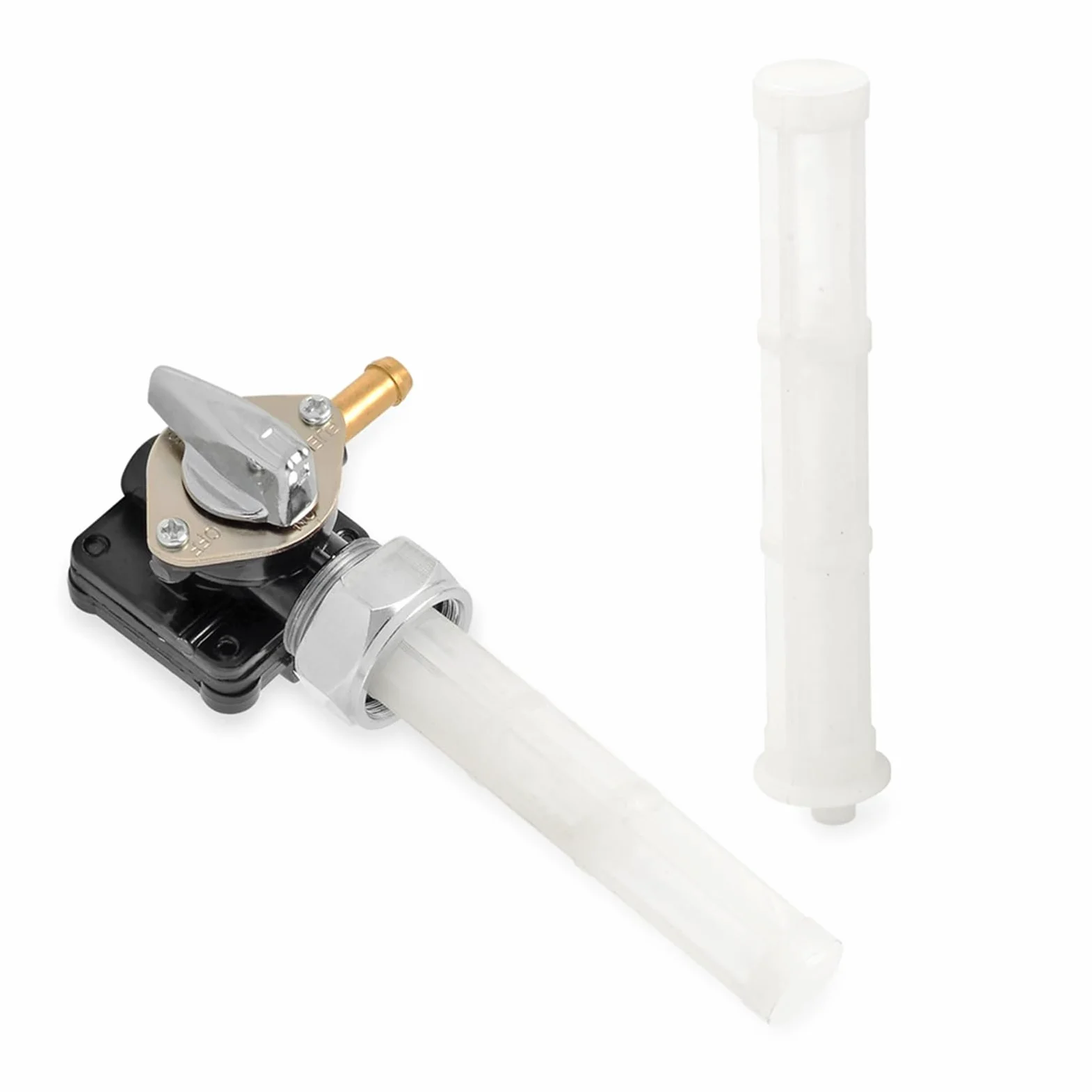 Wivplex Llave de purga de válvula de combustible, salida izquierda de 22mm, for Harley, Flstf Fxdl Flht Flst Fxstb Flhr Fxst 2002-2006 61338-02, llave de purga de de vacío Válvula de purga de combusti