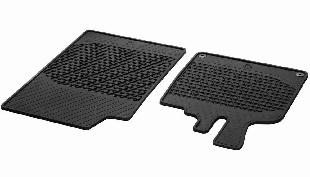SMART Original C/A 451 ForTwo/EQ/Coupe/Cabrio Año de construcción a partir de 2007 – 2014 Alfombrillas de goma negras 2 piezas delanteras