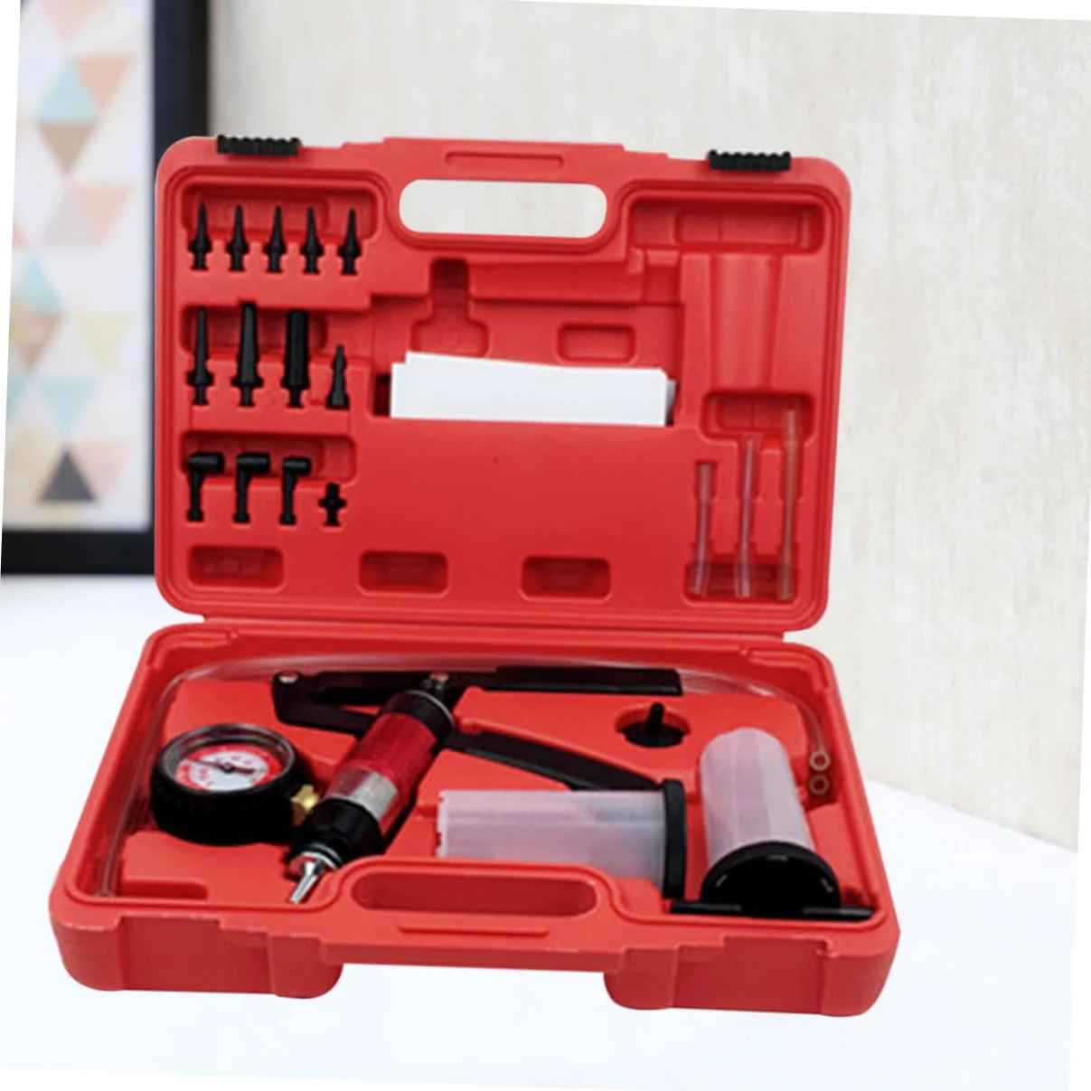 ULTECHNOVO Kit de Bomba de Vacío Manual para Sangrado de Extractor Adaptadores Herramienta Vacío para Vehículos