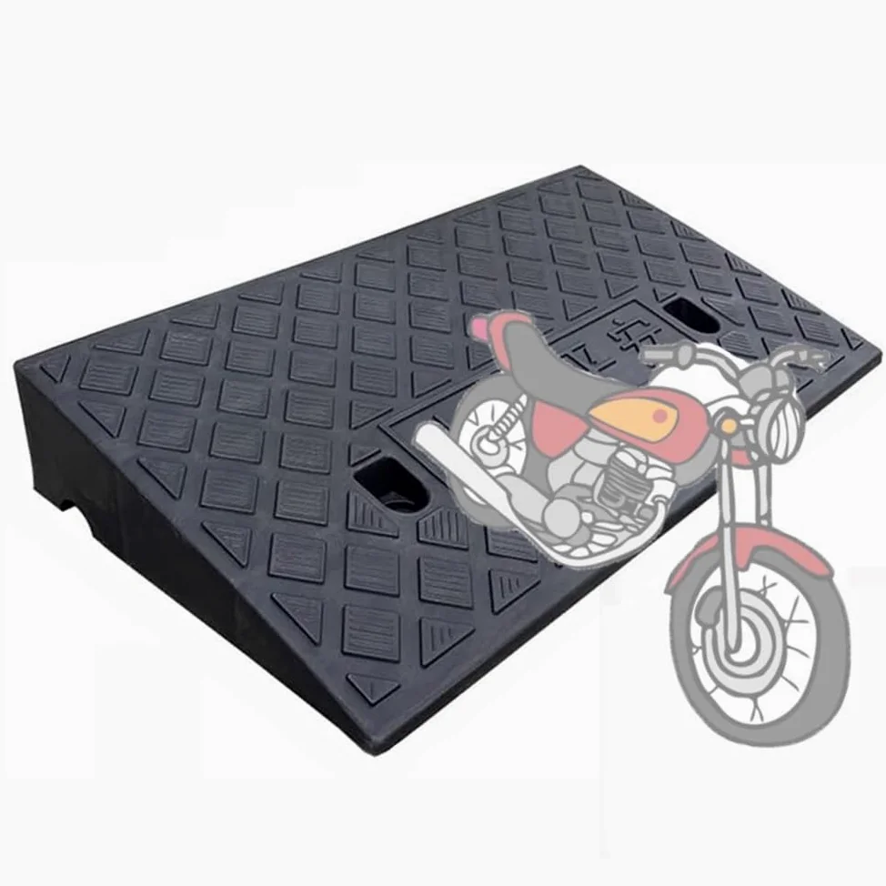 Rampas Antideslizantes para bordillos de Entrada de vehículos, de 2,5 cm, 5 cm, 10 cm, 15 cm, 18 cm y 20 cm de Altura, Ligeras y portátiles, con Estructura de Rejilla Estable, para