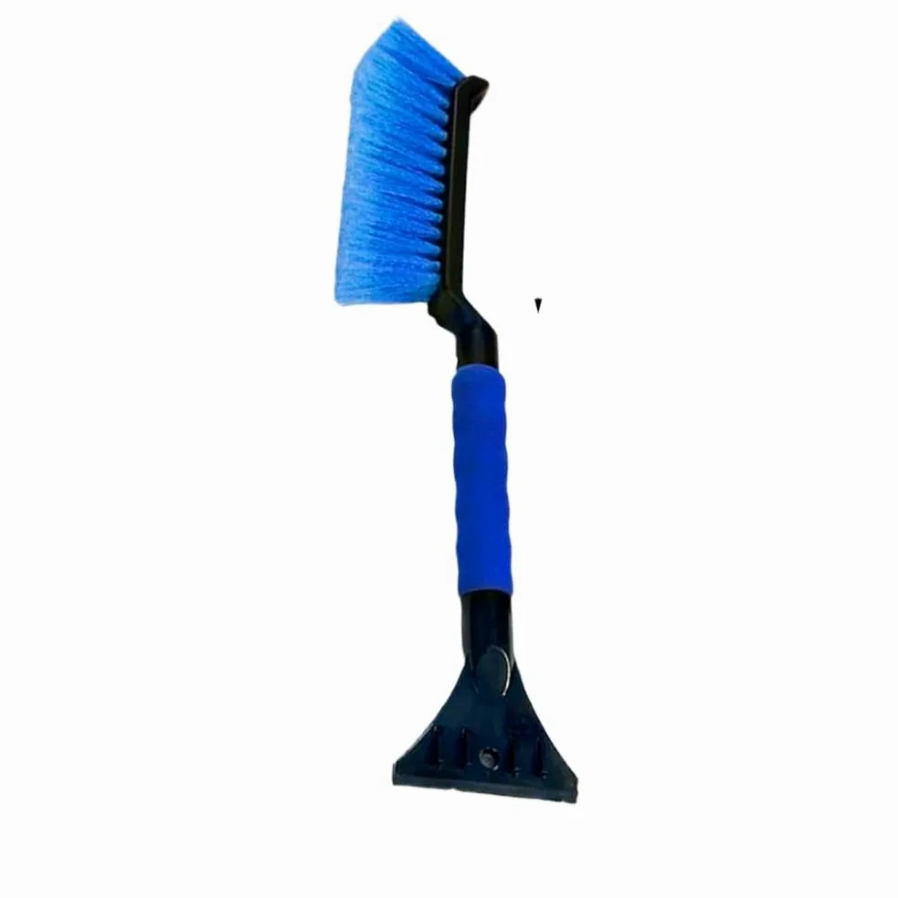 Cepillo de nieve y raspador de hielo 2 en 1 para coche, mango de espuma ergonómico, raspador de hielo para ventana, limpiador de nieve Compatible con la mayoría de los modelos de vehículos(Blue)