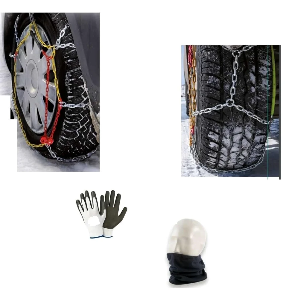 Cadenas para Nieve Y Hielo Cadena para Nieve DE Coche para Ruedas con TAMAÑO DE NEUMÁTICOS 275/60-15 (99968007) 1 PAR DE Cadenas DE Enlaces Rombos DE 16 MM = 2 Piezas HOMOLOGADAS
