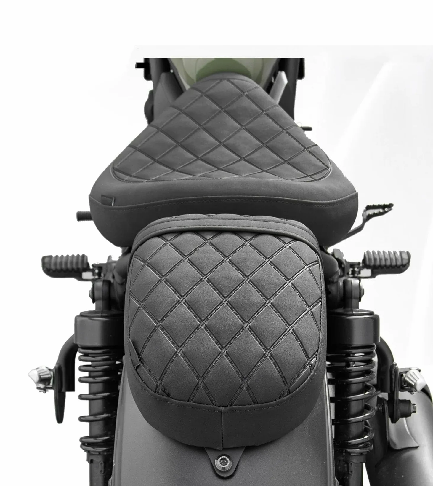 Accesorios Motocicletas para Rebel CMX300 CMX500 2017-2026 2025 2024 Silla De Montar En Motocicleta Asiento Delantero Asiento con Almohadilla Trasera Confort Piezas Repuesto(BLK)