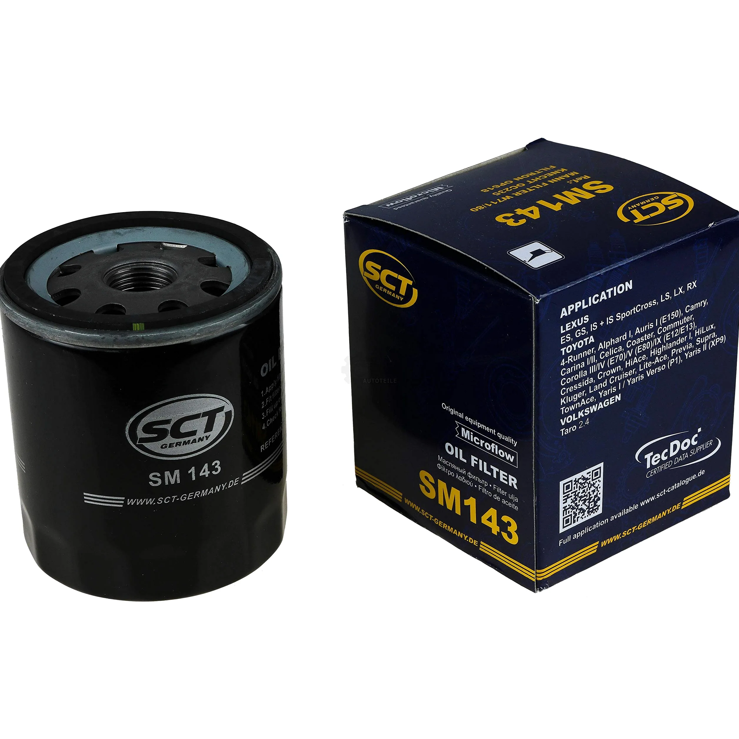 QR-Parts Set 85576131 SM 143 20 filtros de aceite coche SCT originales