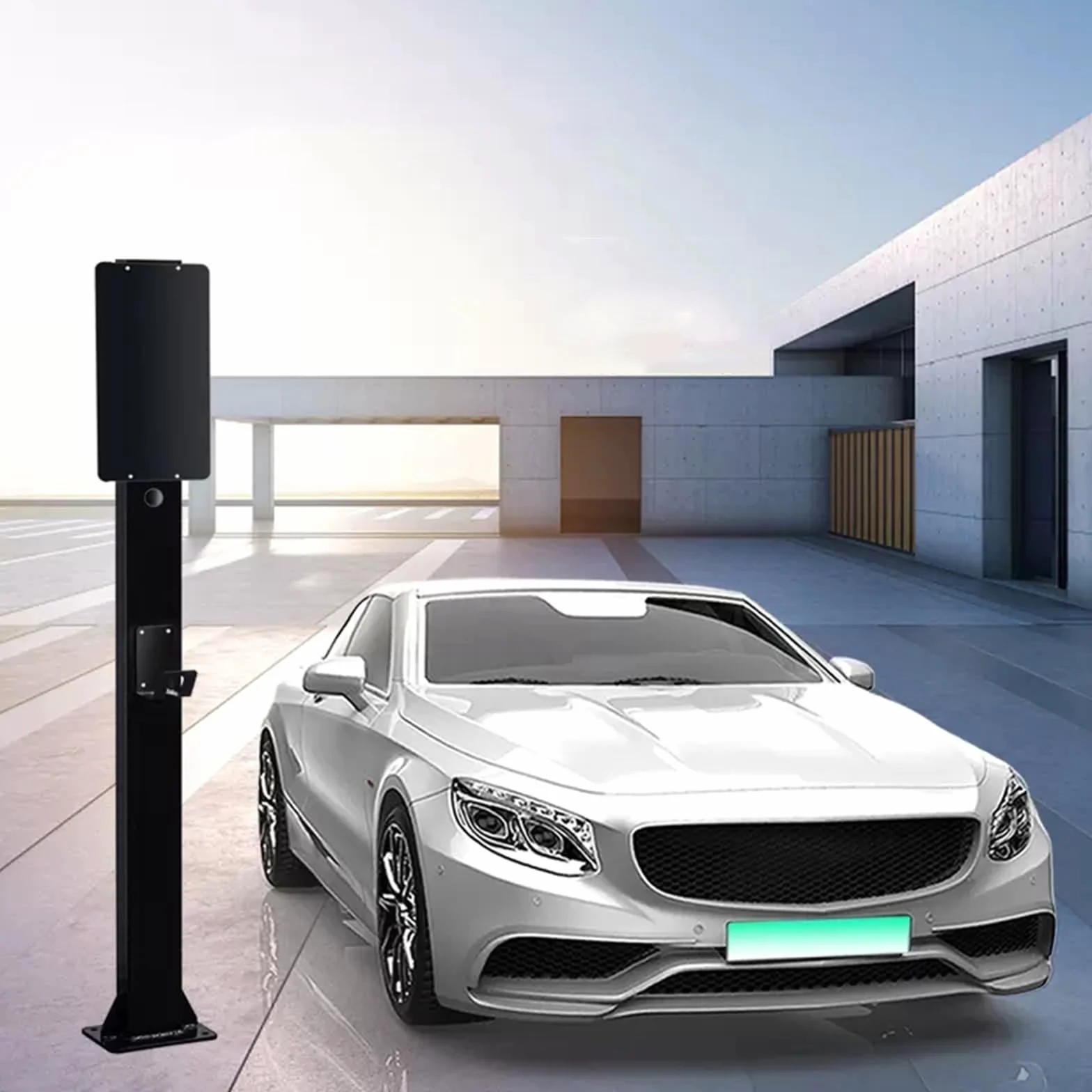 Soporte de Cargador de Pared para EV, estación de Carga para EV con Pedestal, Pedestal para Conector de Cargador para EV, estación de Carga para vehículos de Nueva energía, Adaptador de cabl