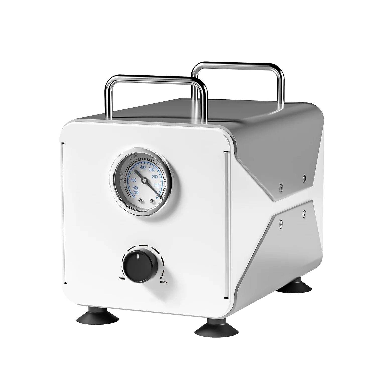 Bomba de vacío de presión Negativa, diafragma de Velocidad Ajustable, Control de Flujo Variable, Incluye Cabezales de Bomba y silenciador para Aplicaciones químicas. (30l)