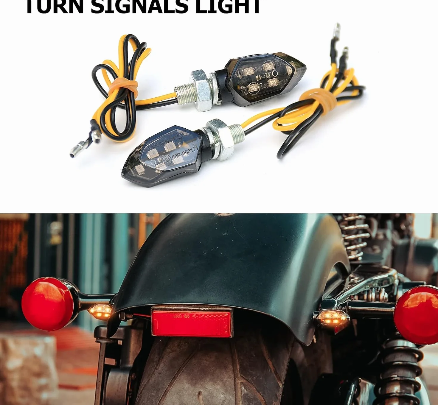 Intermitentes Moto Homologados,E24 12V M8 5LEDs Cuentas MiNi Indicadores Universal para Motocicletas,Impermeables IP65,E-MARK,Para Motos De Calle y Scooters,Accesorios,Para Moto (2 Piezas)