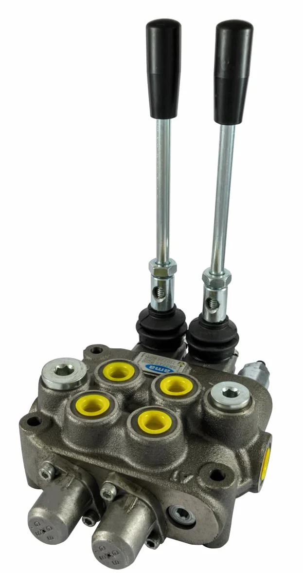 Dispensador hidráulico Ama: dispensador hidráulico de 2 palancas, tipo base, 3/8", 40 litros, 180 bar