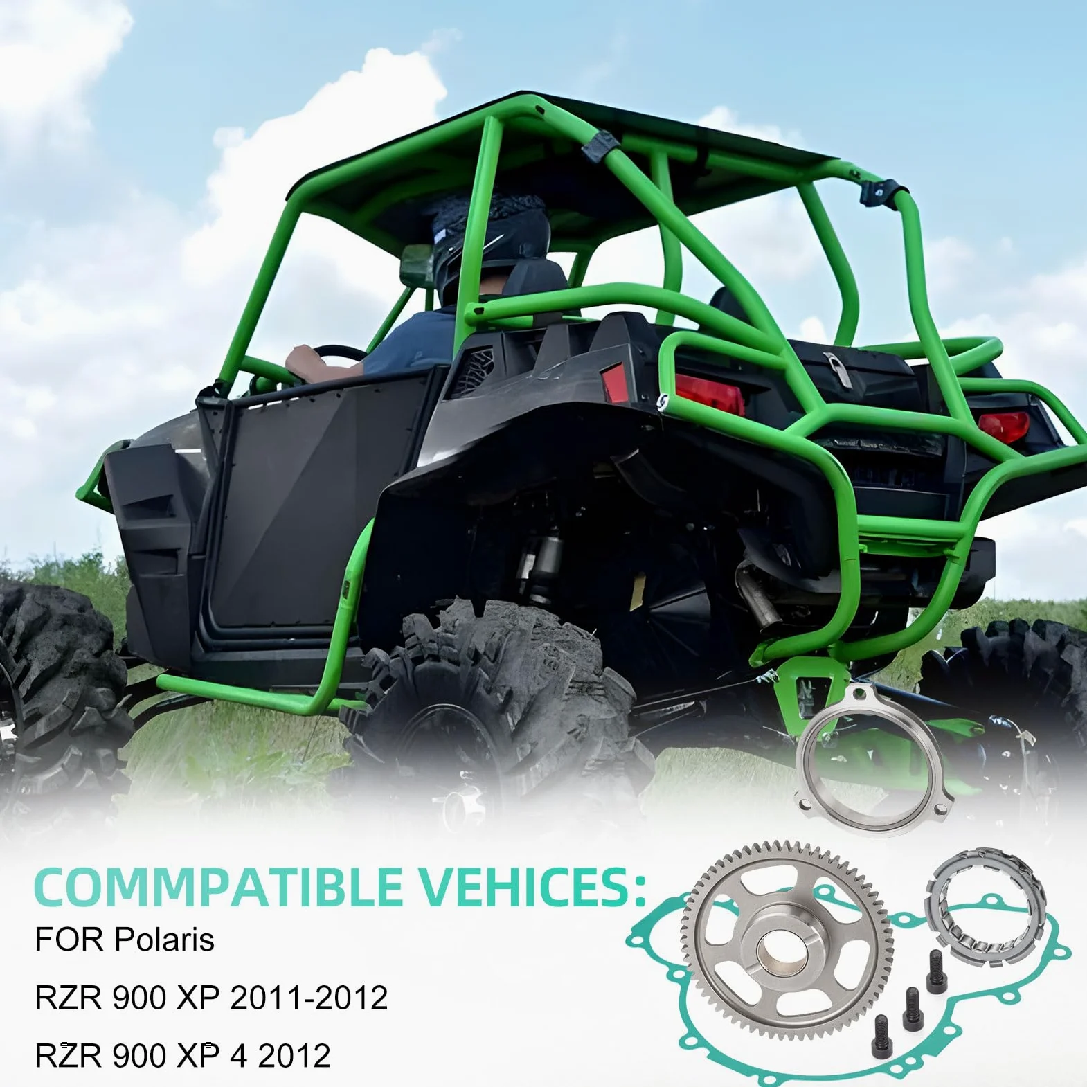 Kit de juntas de engranaje loco de embrague de arranque de rodamiento unidireccional para Polaris RZR 900 XP 2011-2012 RZR 900 XP 4 2012 6230467 1204184
