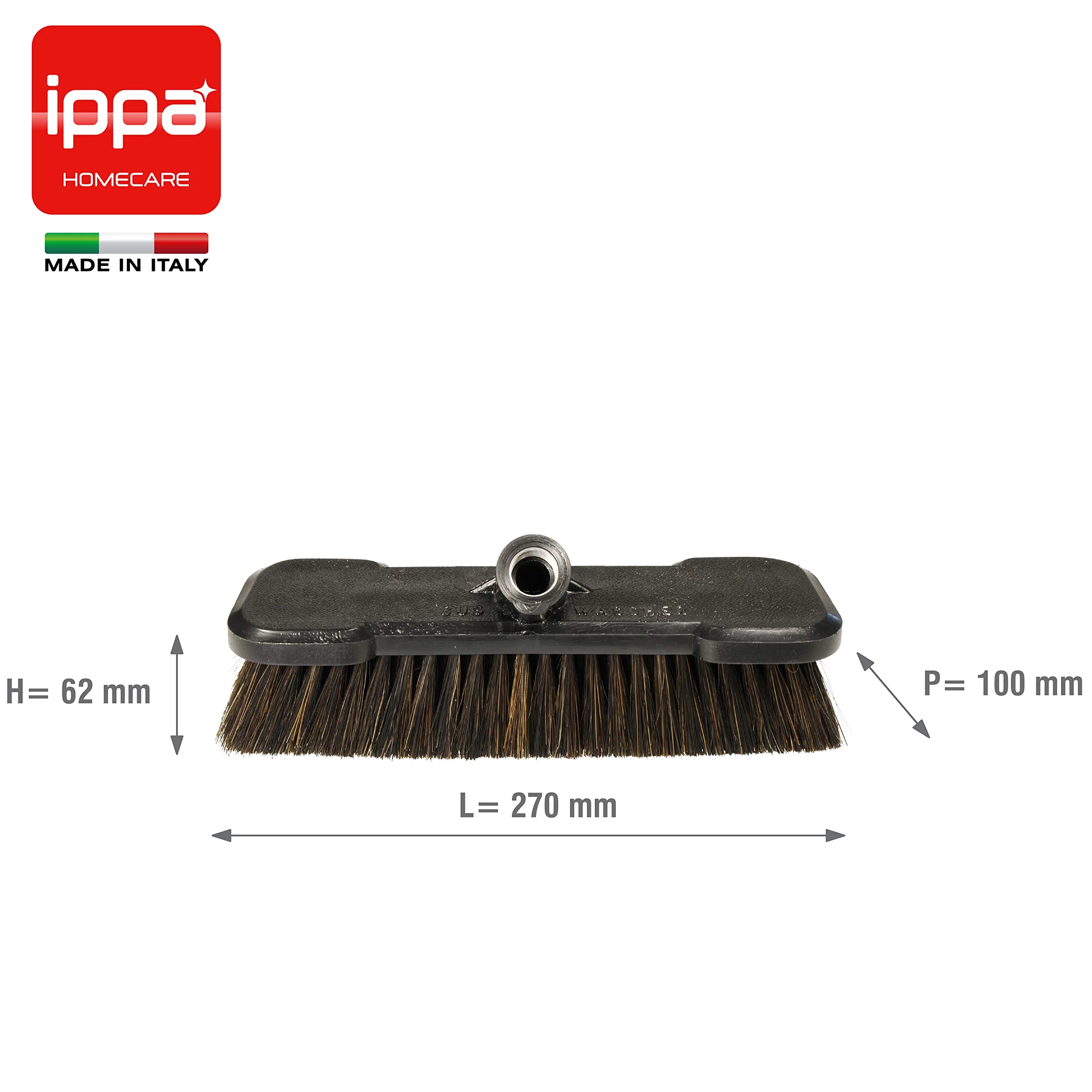 IPPA Limpieza Paneles solares. Cepillo de cerdas Naturales. Conveniente para el Coche, Caravana, Caravana, camión, Coche, autobús. Limpieza de PV.