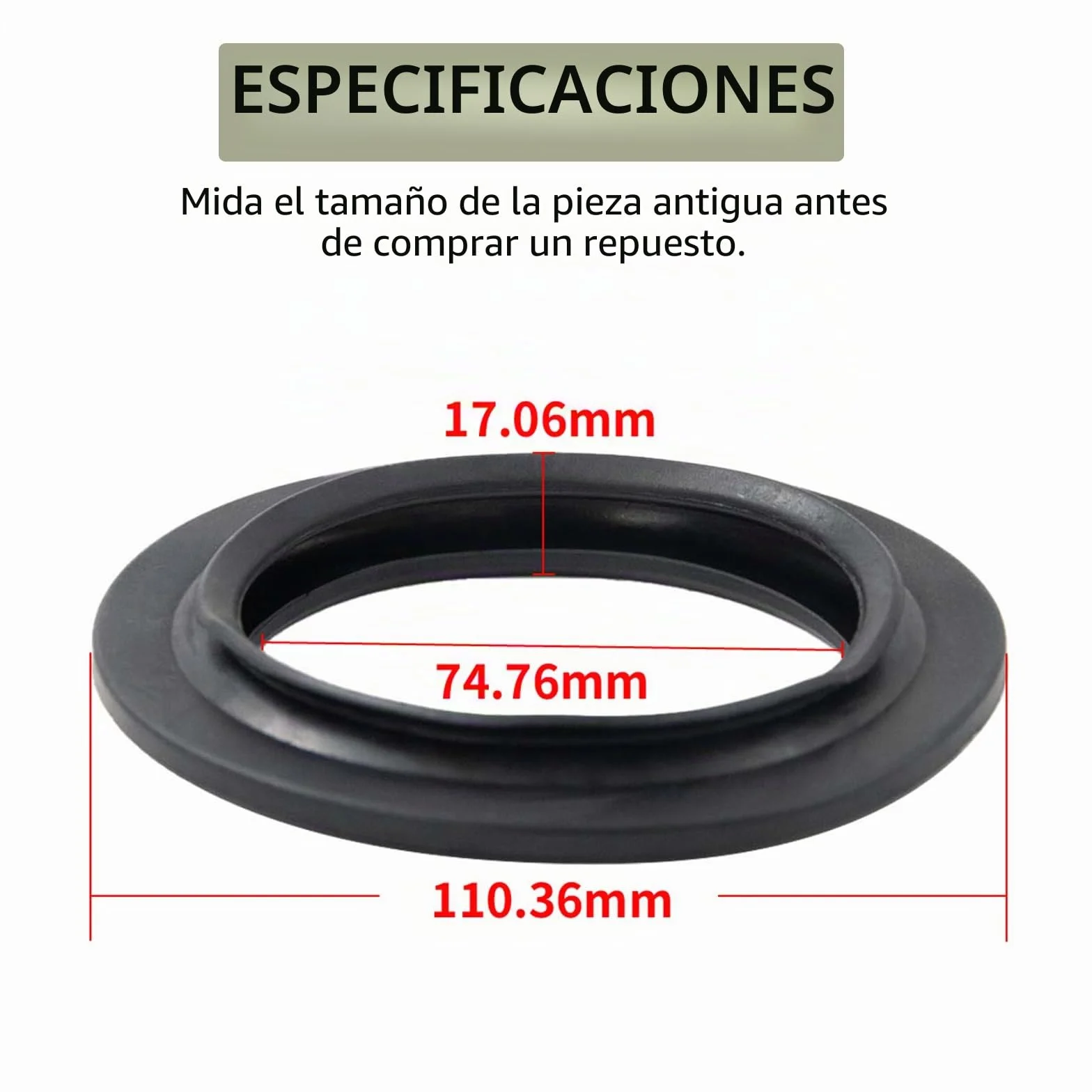 23721 Junta de Casete Sello labial WC Junta de labios Compatible con Thetford Casete C200, C250, C400, C500, C2, C3, C4, caravana